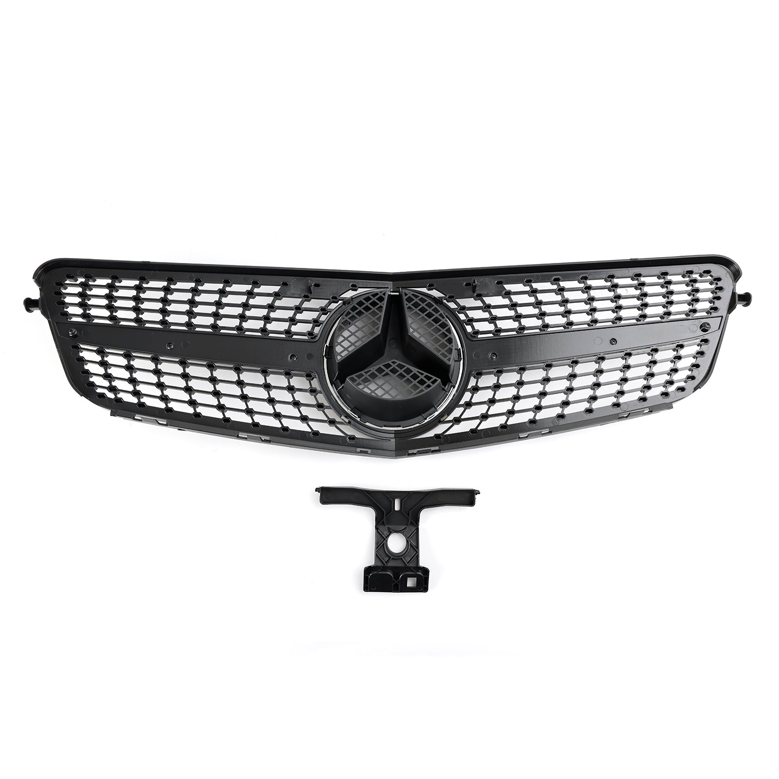 Parrilla delantera con diseño cromado negro para Mercedes C W204 (2008-2014)