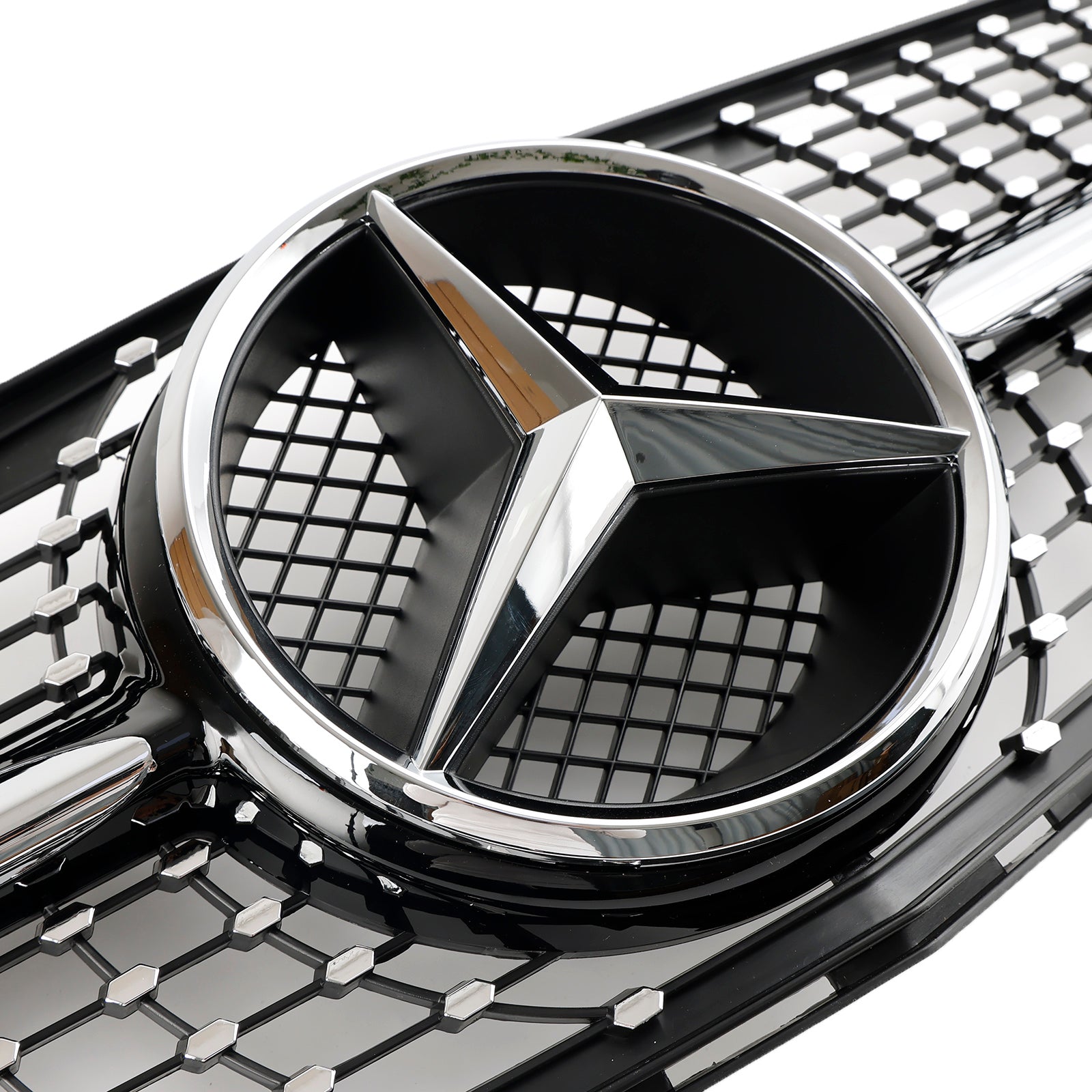 Parrilla delantera con diseño cromado negro para Mercedes C W204 (2008-2014)