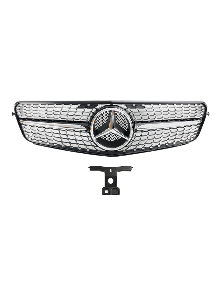 Parrilla delantera con diseño cromado negro para Mercedes C W204 (2008-2014)