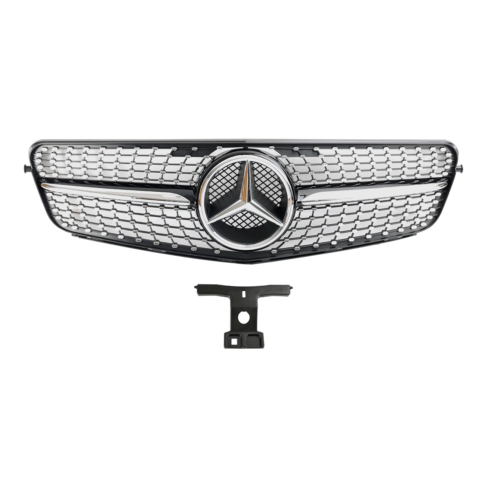 Parrilla delantera con diseño cromado negro para Mercedes C W204 (2008-2014)