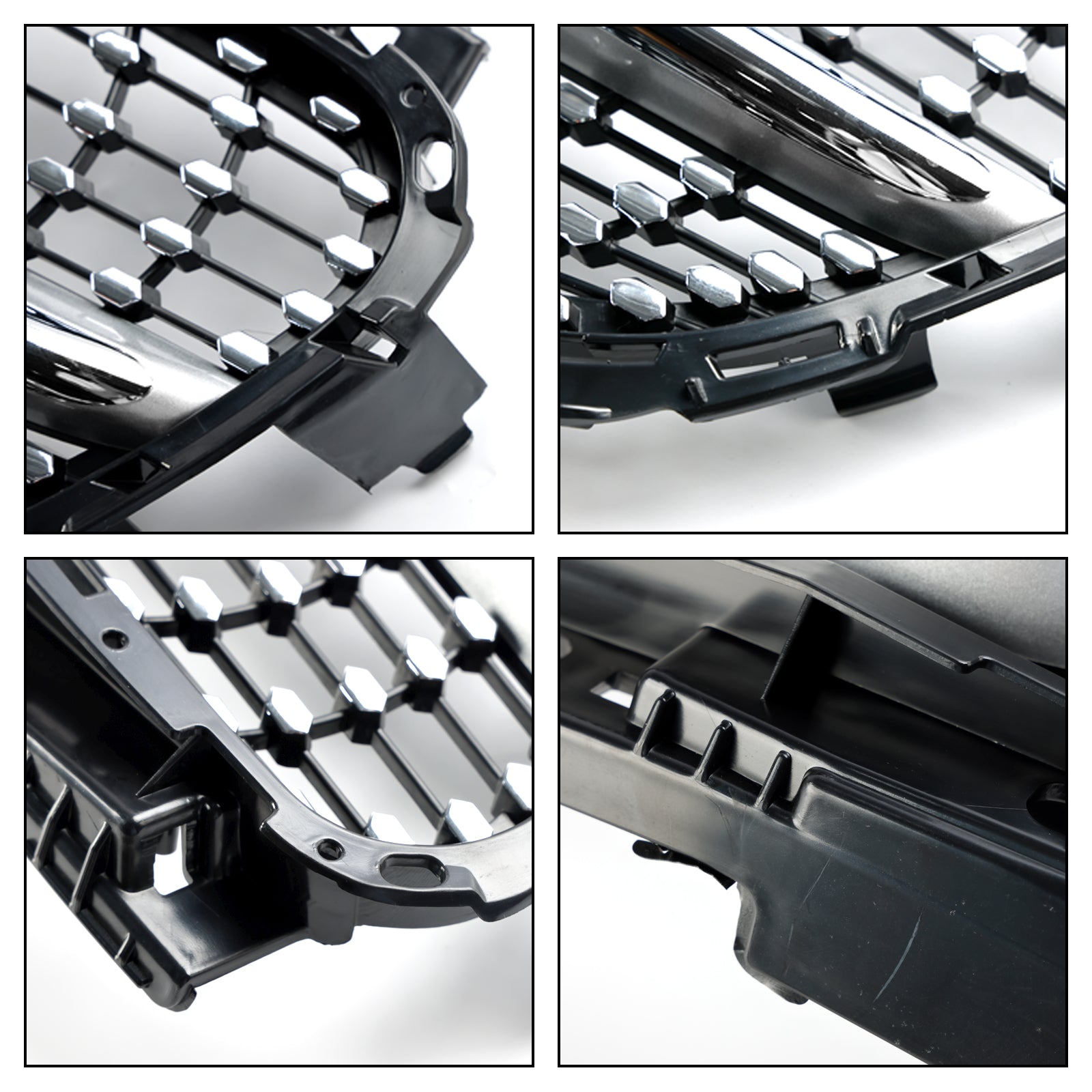 Diamantvormige grille voor de voorbumper van de Mercedes E-Klasse W212 Facelift 2013-2016