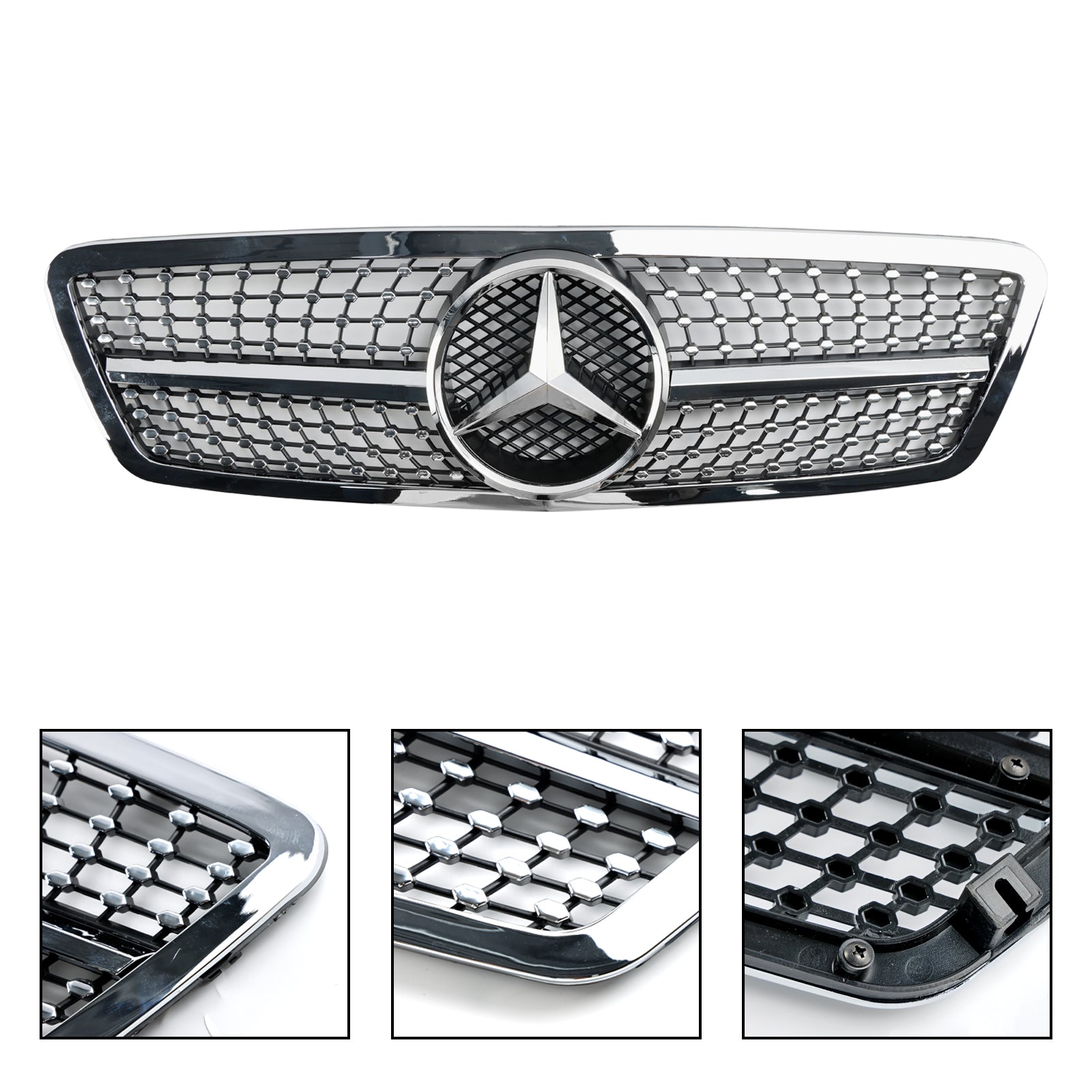 Grille de calandre de pare-chocs avant pour Mercedes W203 C230 C320 C240 2001-2007