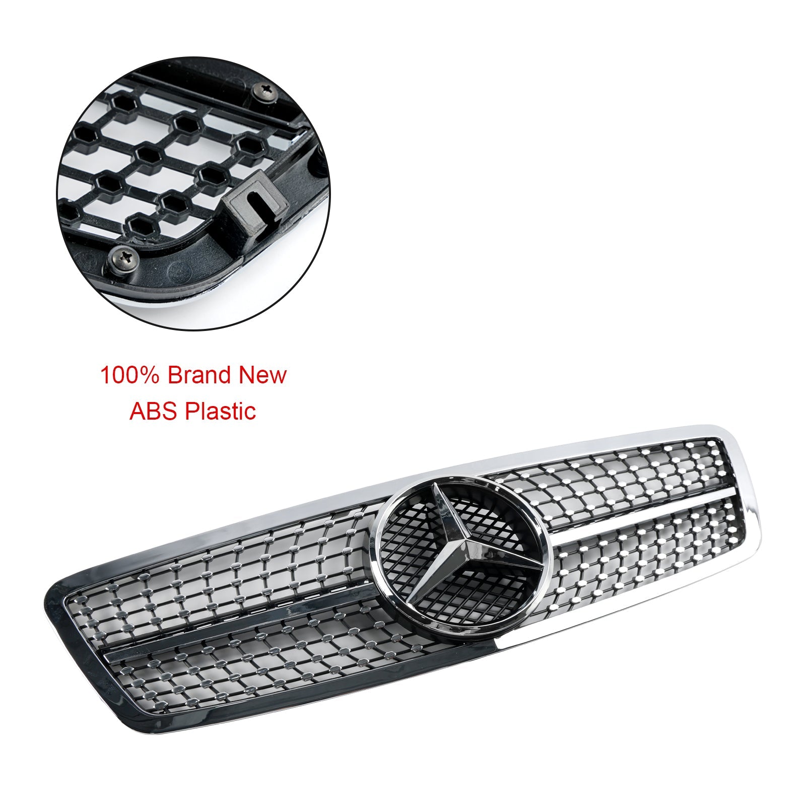 Grille de calandre de pare-chocs avant pour Mercedes W203 C230 C320 C240 2001-2007