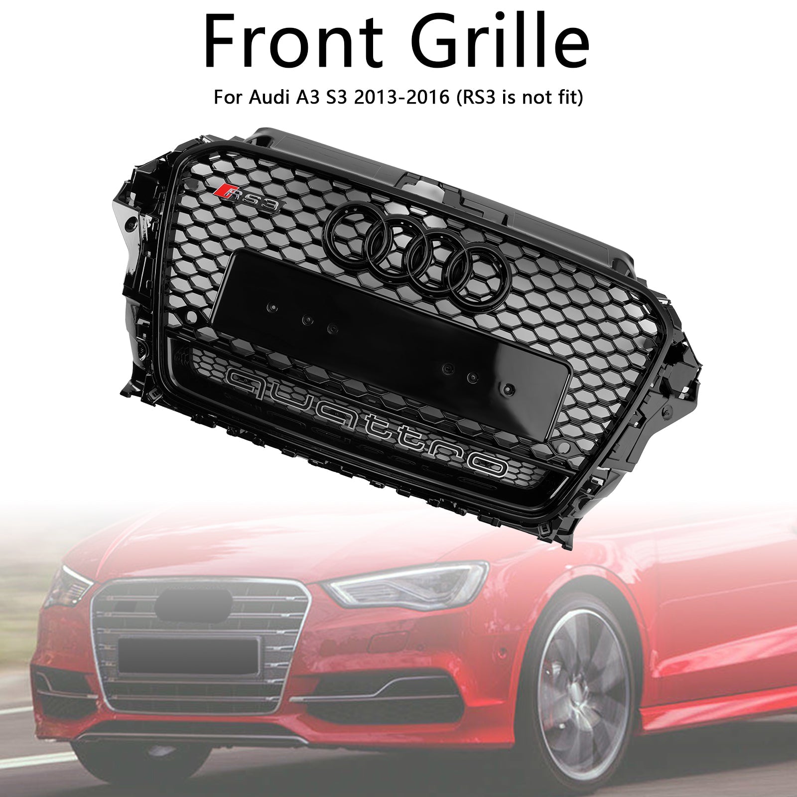 Sprednji odbijač v Audi A3 S3 Style Style NID s Quattro RS3 2013 2014 2015 2016 2016 2016