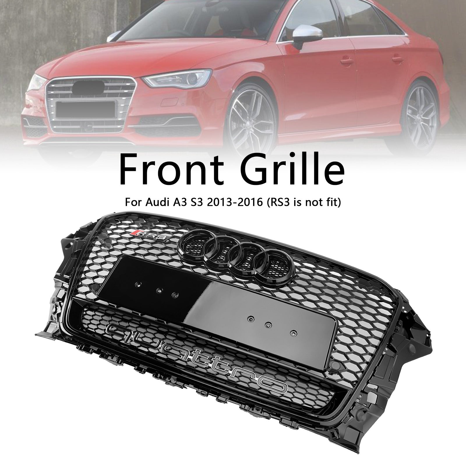 Audi A3 S3 Style Style Style Style Style Grille z Quattro RS3 2013-2016