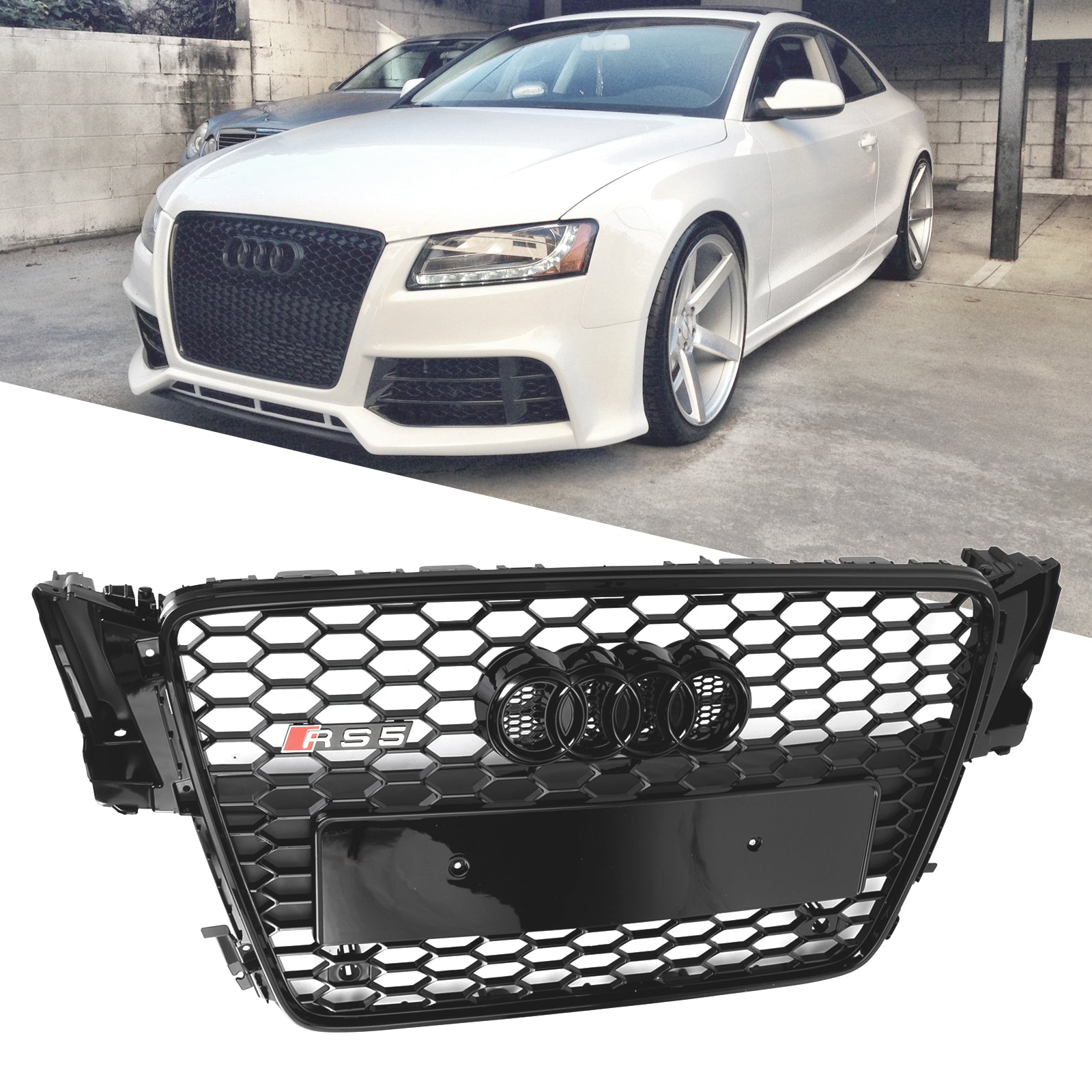 Audi A5/S5 B8 2008-2012 Sports negros infantiles brillantes estilo de permeabilidad Pequeña Rs5 Rs5