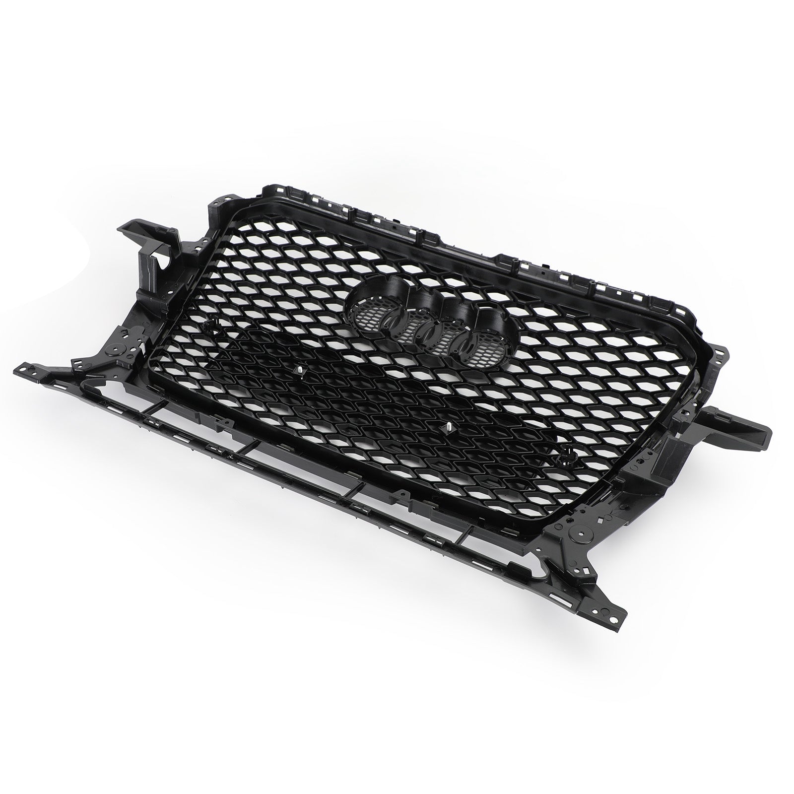 Grille sportive RSQ5 style nid d'abeille en maille adaptée pour Audi Q5 2013-2017, noir brillant