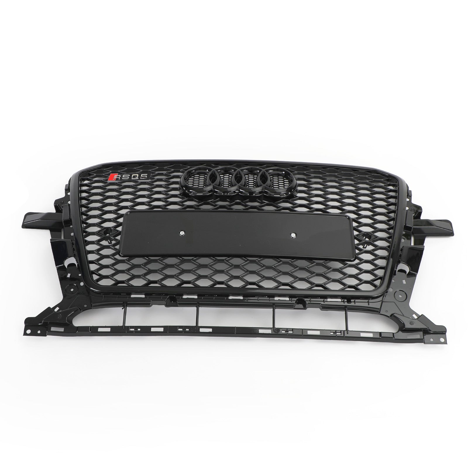 Grille sportive RSQ5 style nid d'abeille en maille adaptée pour Audi Q5 2013-2017, noir brillant