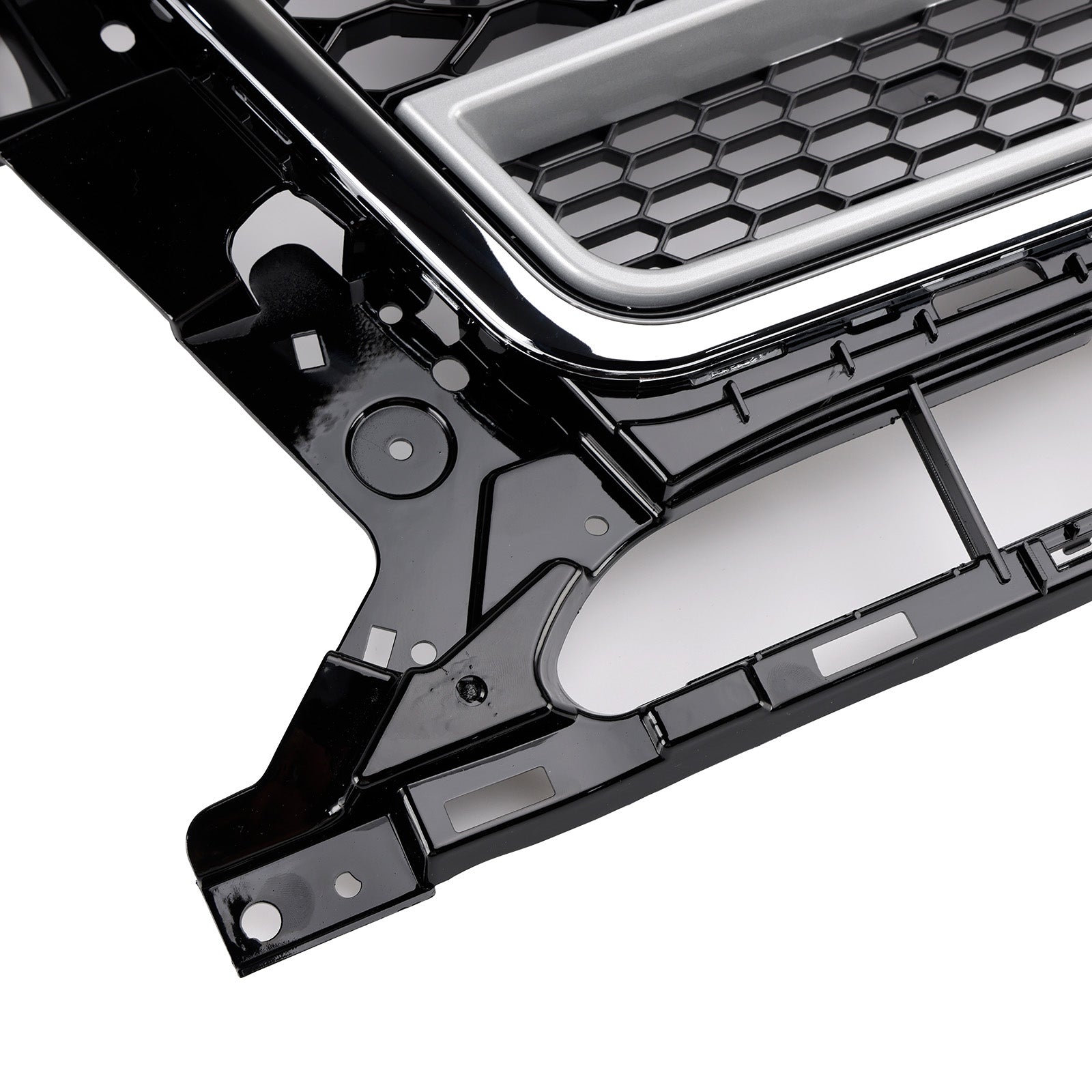 Grille de pare-chocs avant en nid d'abeille chromée/noire pour Audi Q5 2013-2017