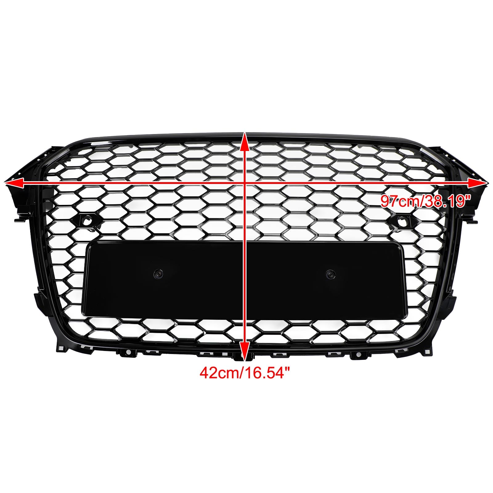 Audi A4 S4 2013-2016 Grille de calandre de pare-chocs avant style RS4 noir brillant
