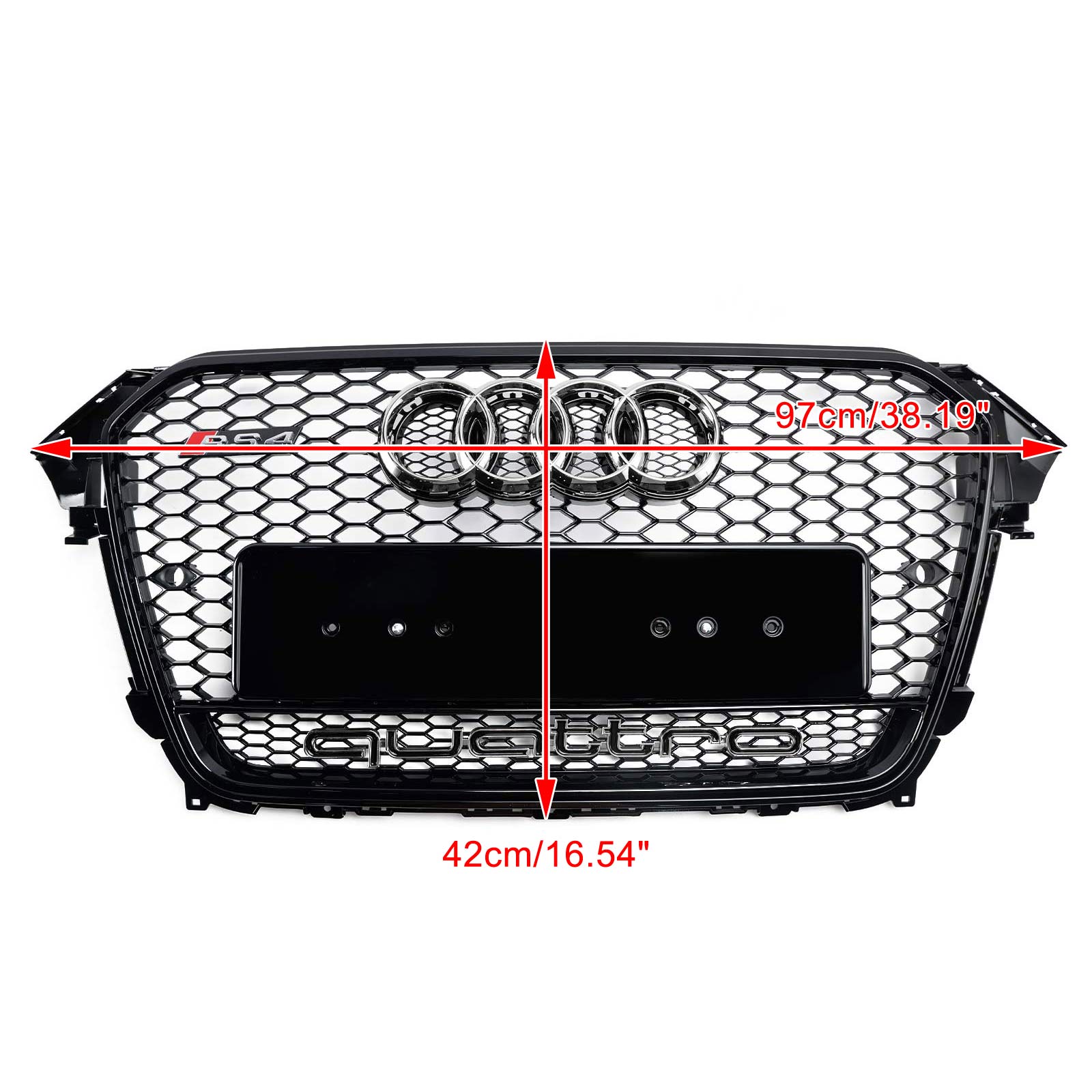 Audi A4 S4 B8.5 2013-2016 con rejilla de parachoques delantero estilo Quattro RS4