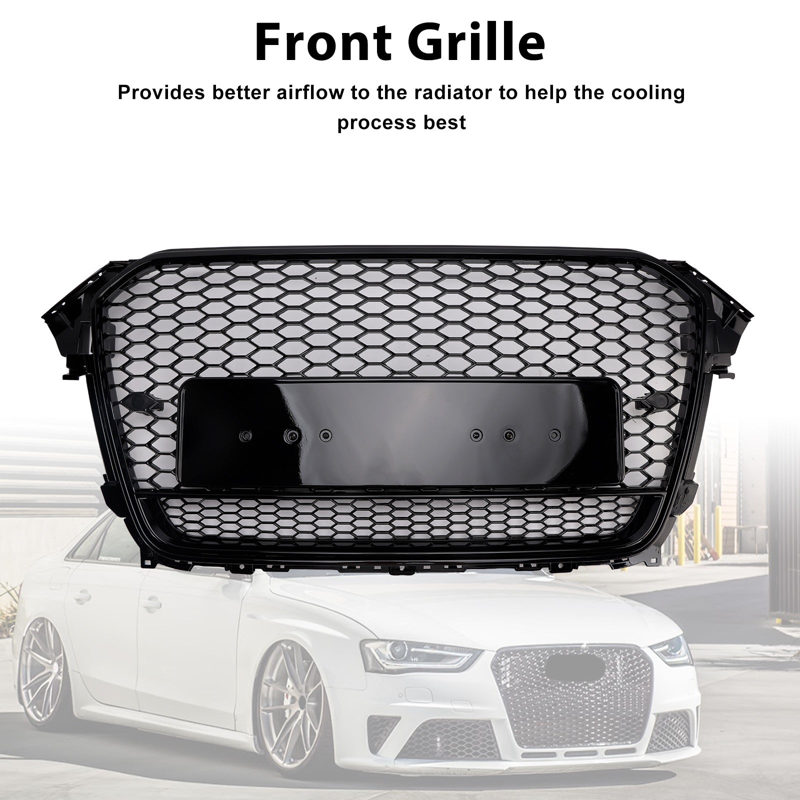 Grille de pare-chocs avant style Audi A4 S4 B8.5 2013-2016 avec Quattro RS4