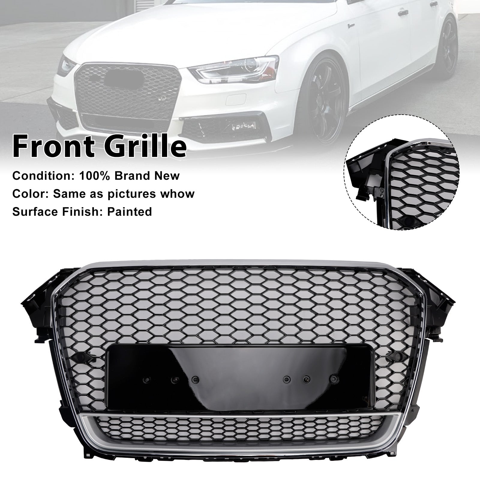 Audi A4 S4 B8.5 2013-2016 maska ​​prednjega odbijača s Quattro RS4