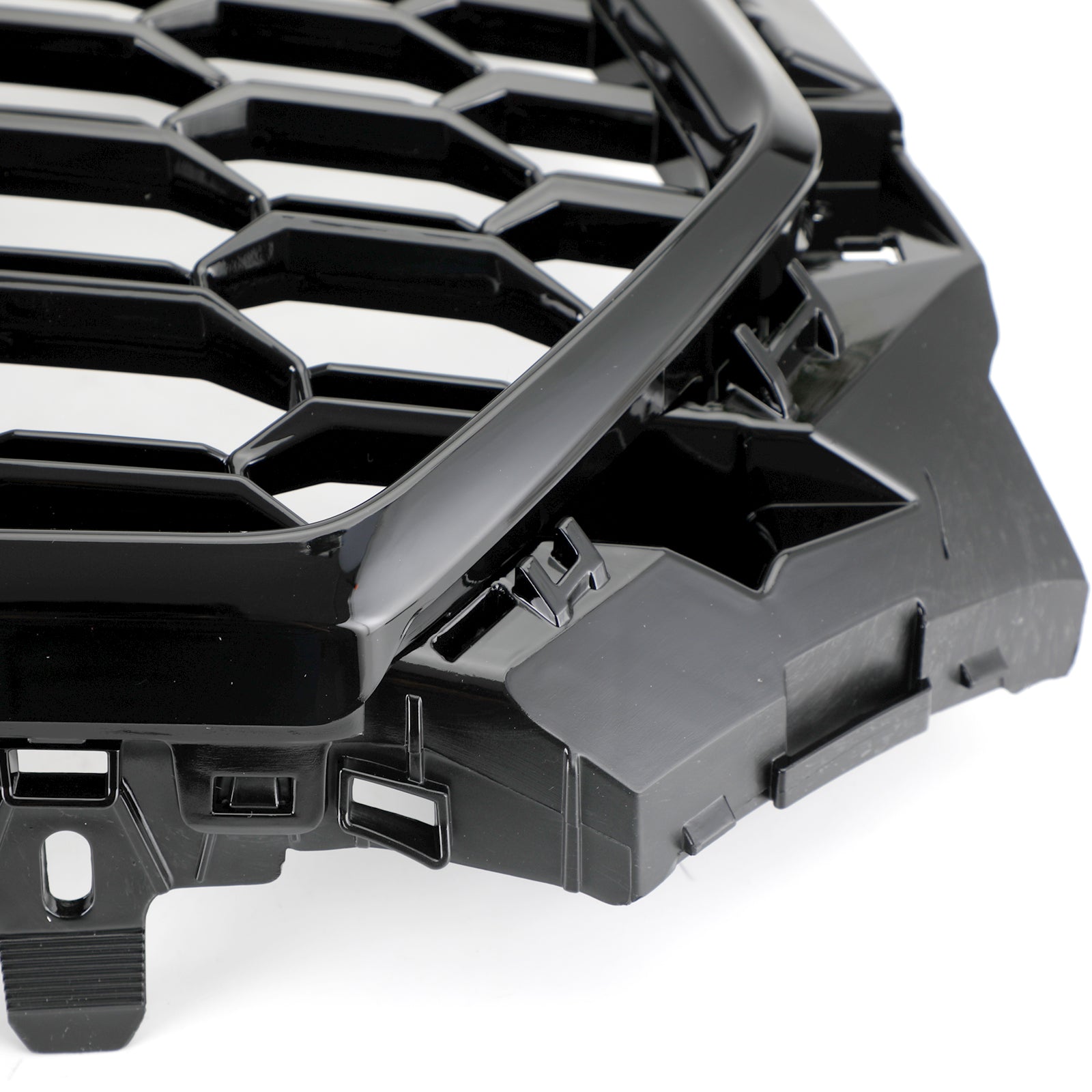 Grille de voiture en maille nid d'abeille hexagonale style RS4 noire pour Audi B9 2017-2019