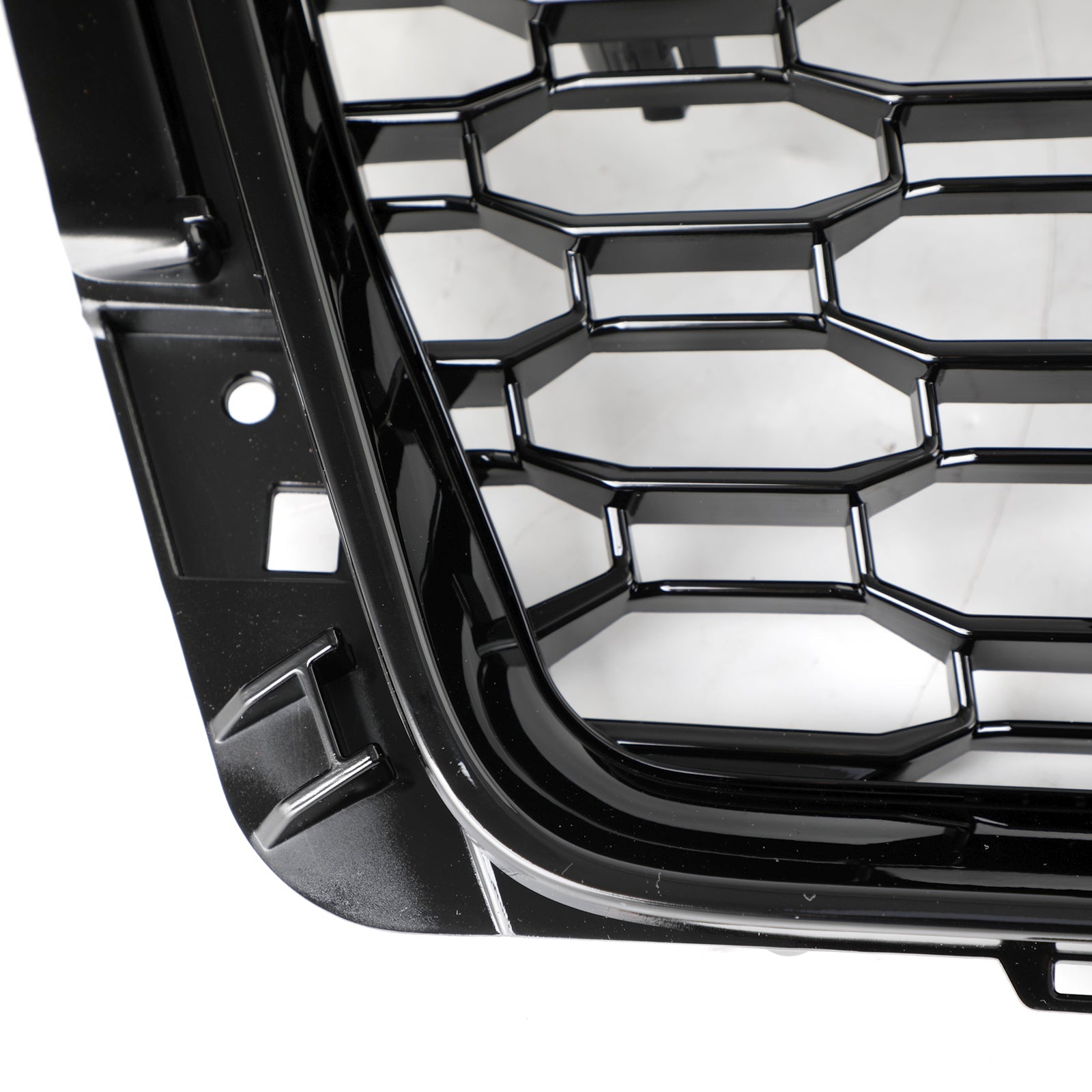 Grille de voiture en maille nid d'abeille hexagonale style RS4 noire pour Audi B9 2017-2019