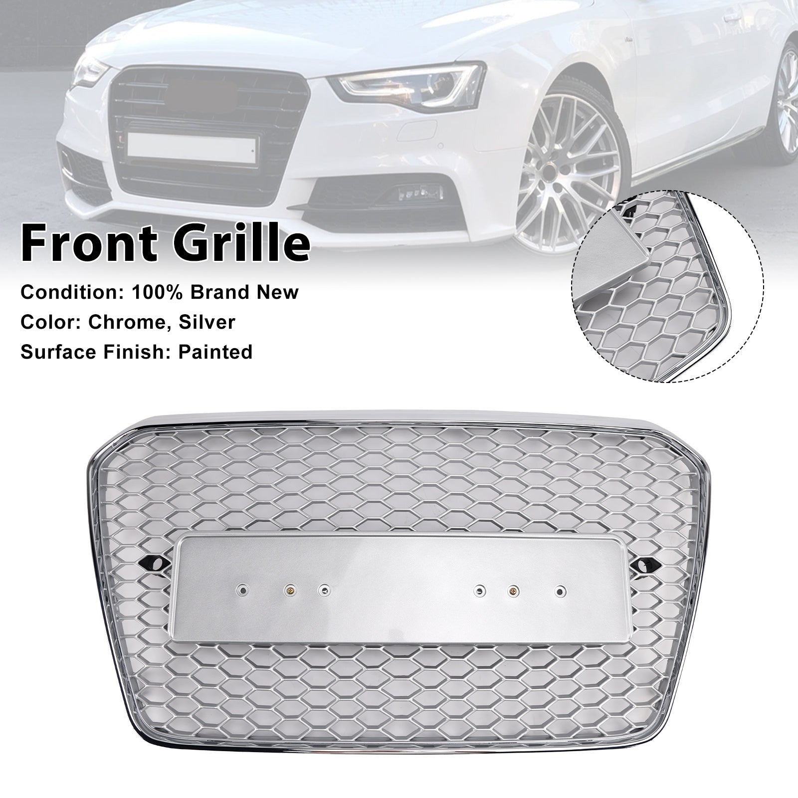 Griglia paraurti anteriore stile nido d'ape Audi A5 S5 B8.5 RS5 2013-2016