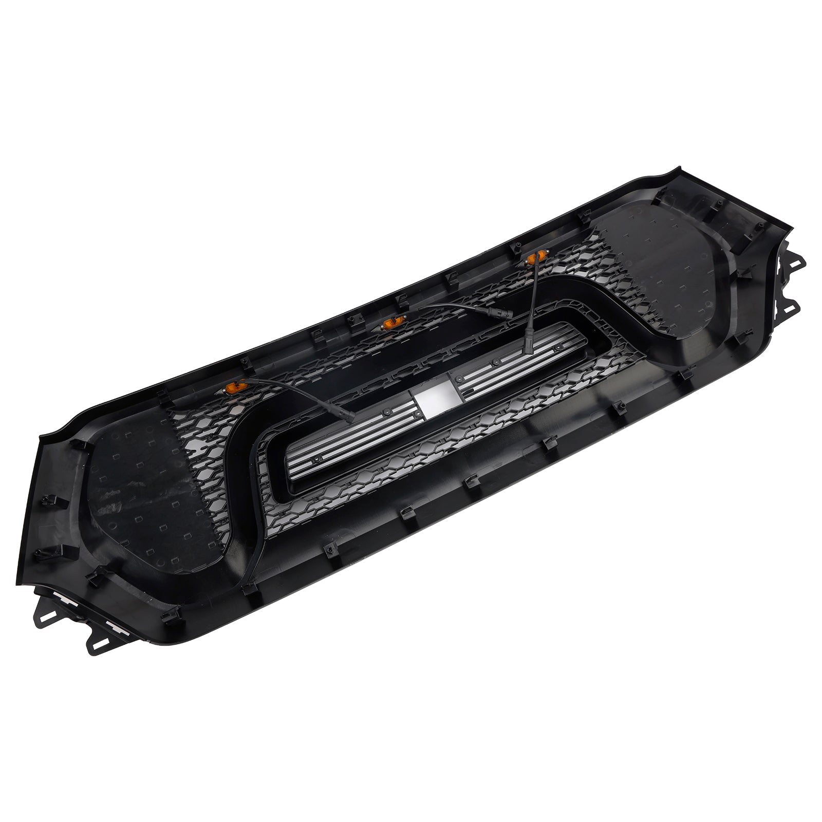 Črna zgornja maska ​​hladilnika z vzorcem satja'čebela za Dodge Ram 1500 (2019–2024)