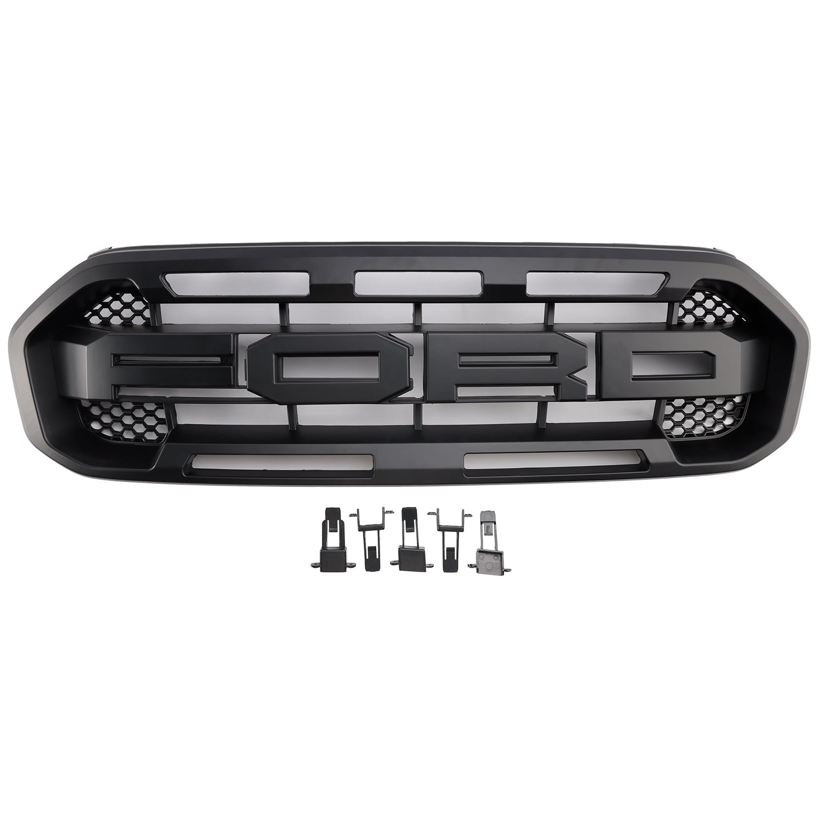 Grille de pare-chocs avant style Raptor pour Ford Ranger 2019-2023, noire