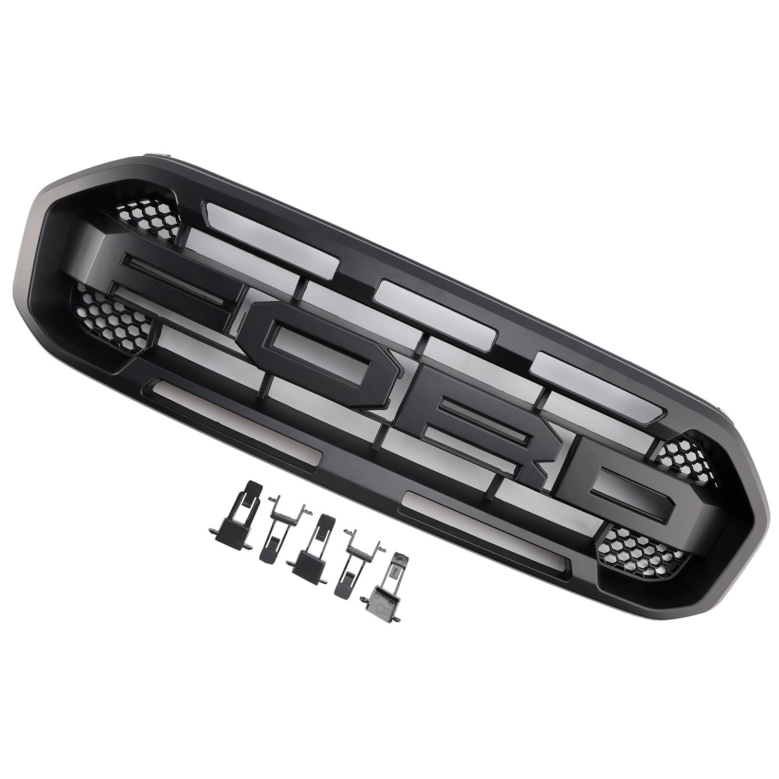 Grille de pare-chocs avant style Raptor pour Ford Ranger 2019-2023, noire