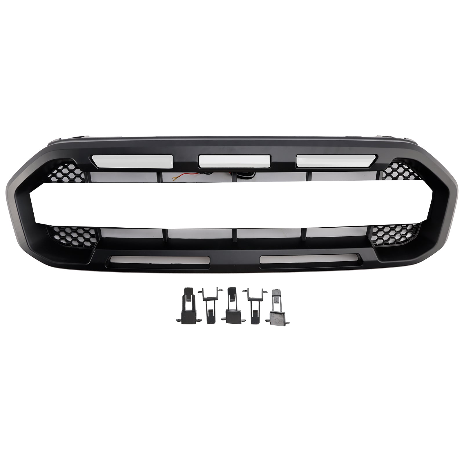 Grille de pare-chocs avant style Raptor pour Ford Ranger 2019-2023, noire