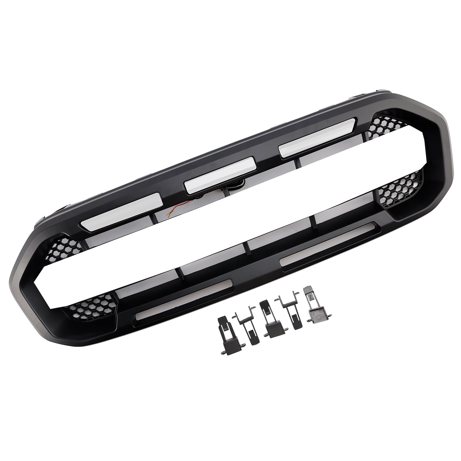 Grille de pare-chocs avant style Raptor pour Ford Ranger 2019-2023, noire