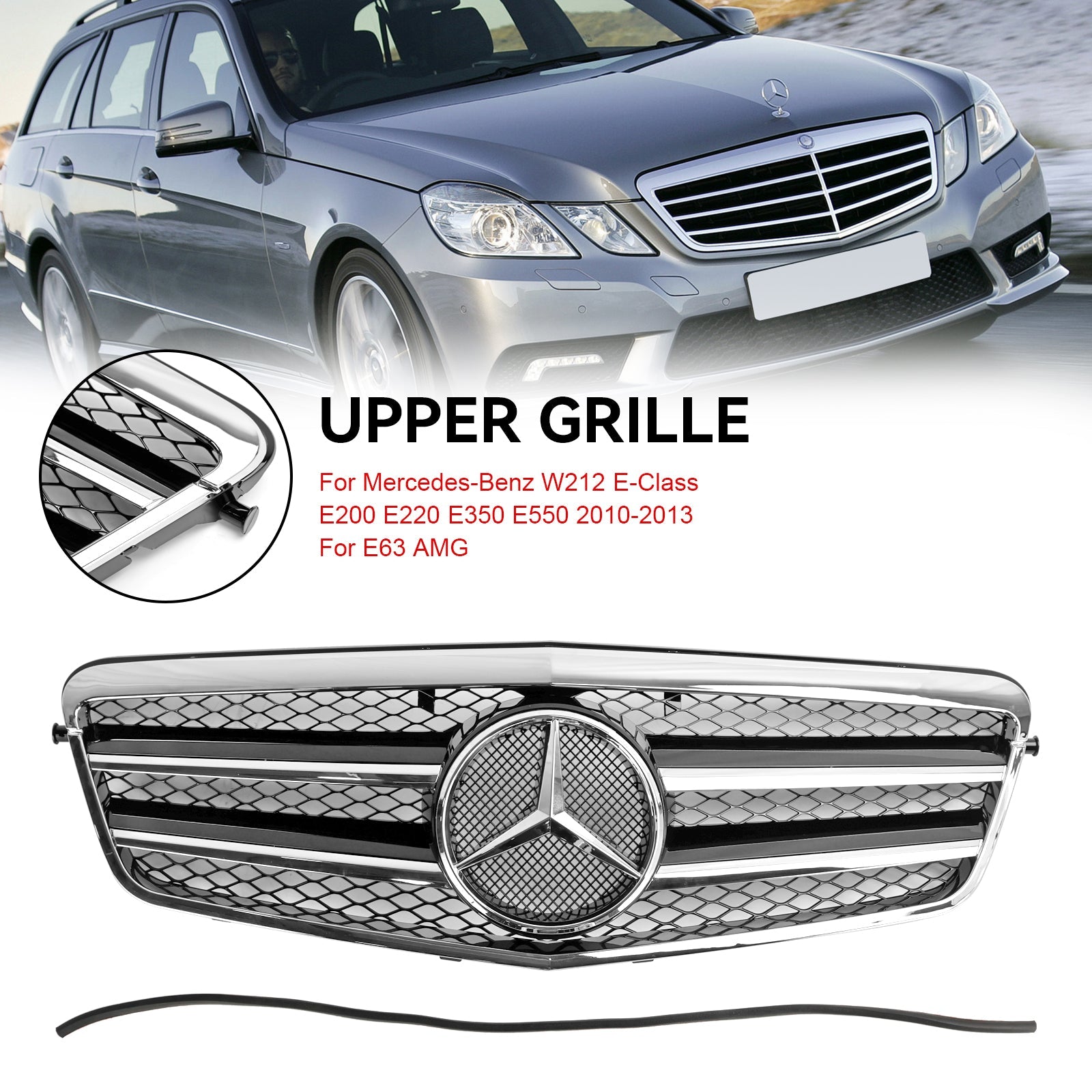 2009-2013 Benz E-Class W212 E200 E220 E350 E550 Grille de pare-chocs avant