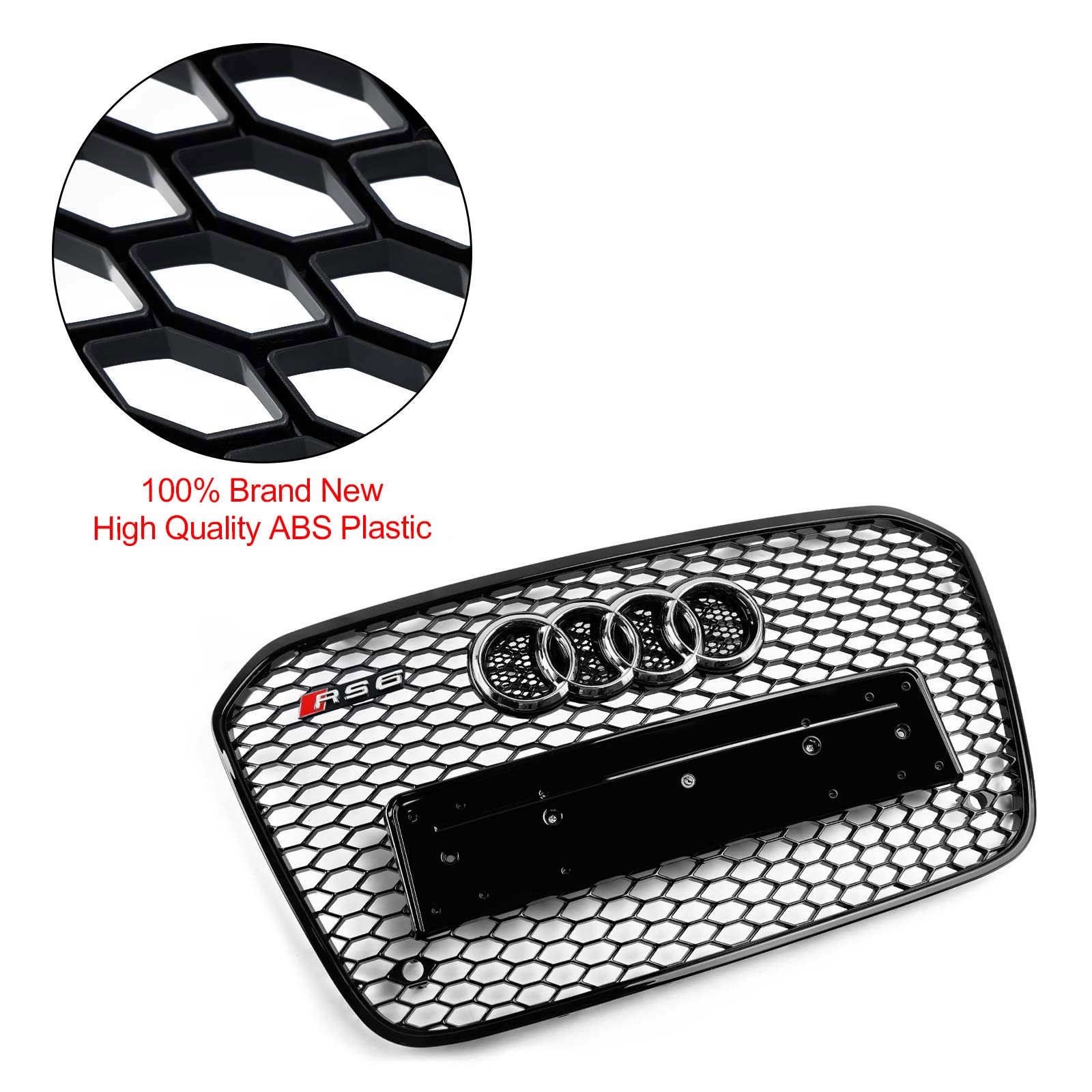 2012-2015 Audi A6 C7 S6 RS6 Style Grille de pare-chocs avant en nid d'abeille