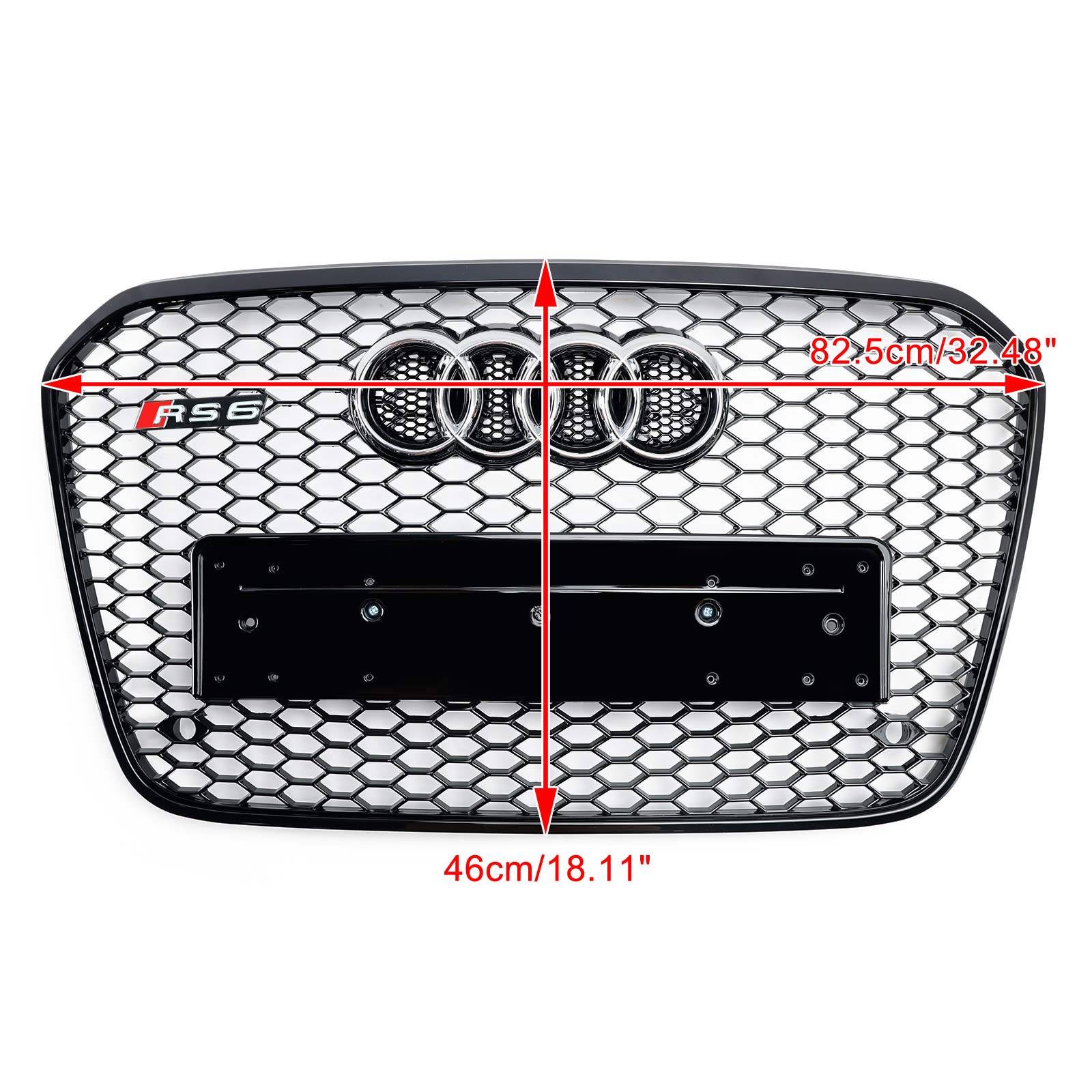 Rejilla de parachoques delantero tipo panal estilo Audi A6 C7 S6 RS6 2012-2015