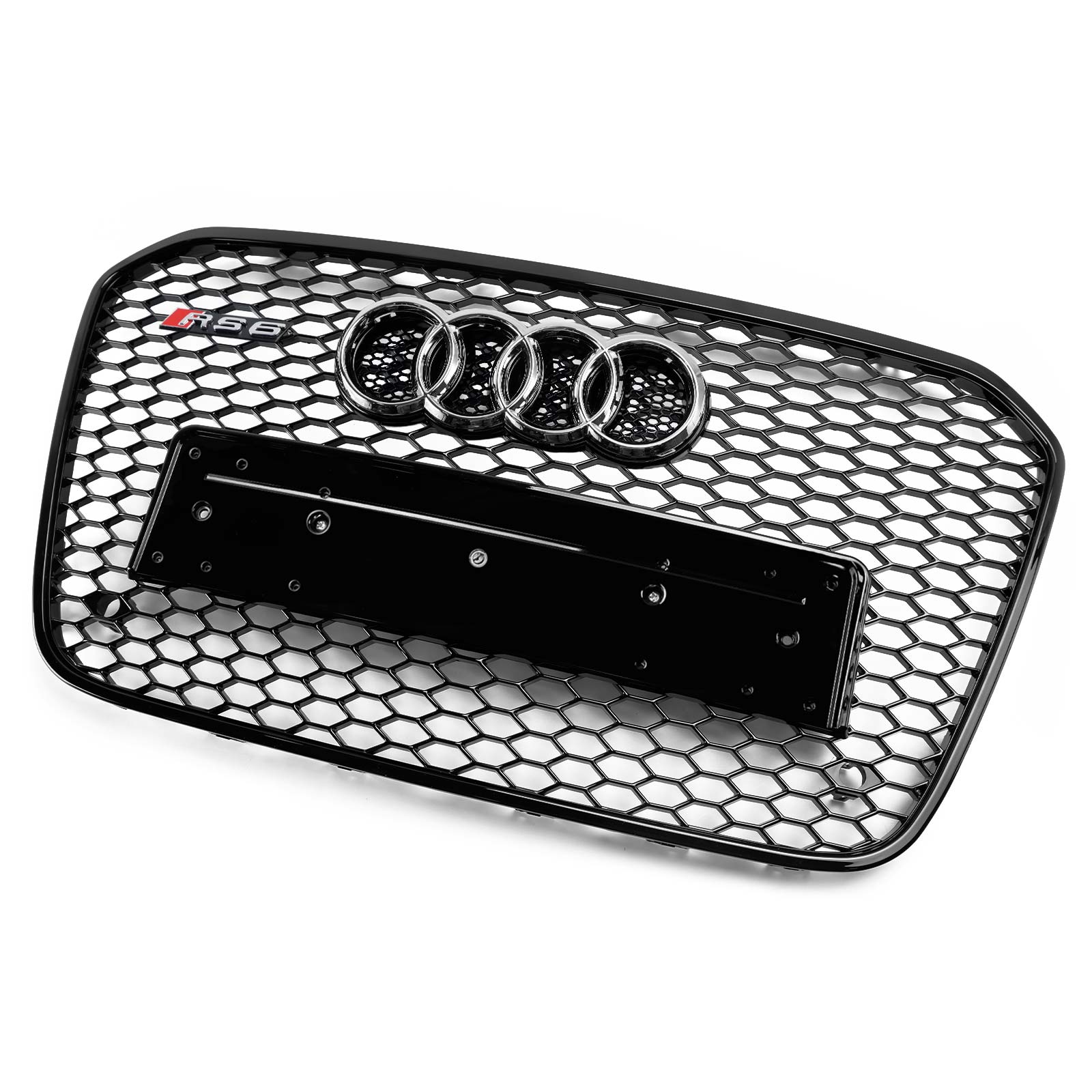 Griglia del paraurti anteriore a nido d'ape stile Audi A6 C7 S6 RS6 2012-2015