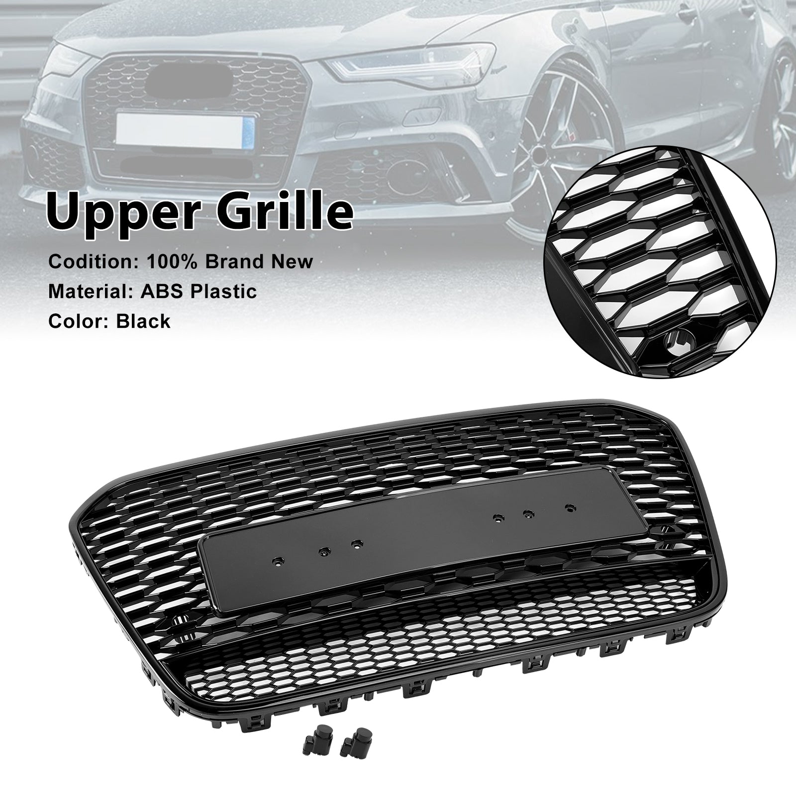 RS6 Style Honeycomb etusäleikkö Audi A6 S6 C7 2012-2015