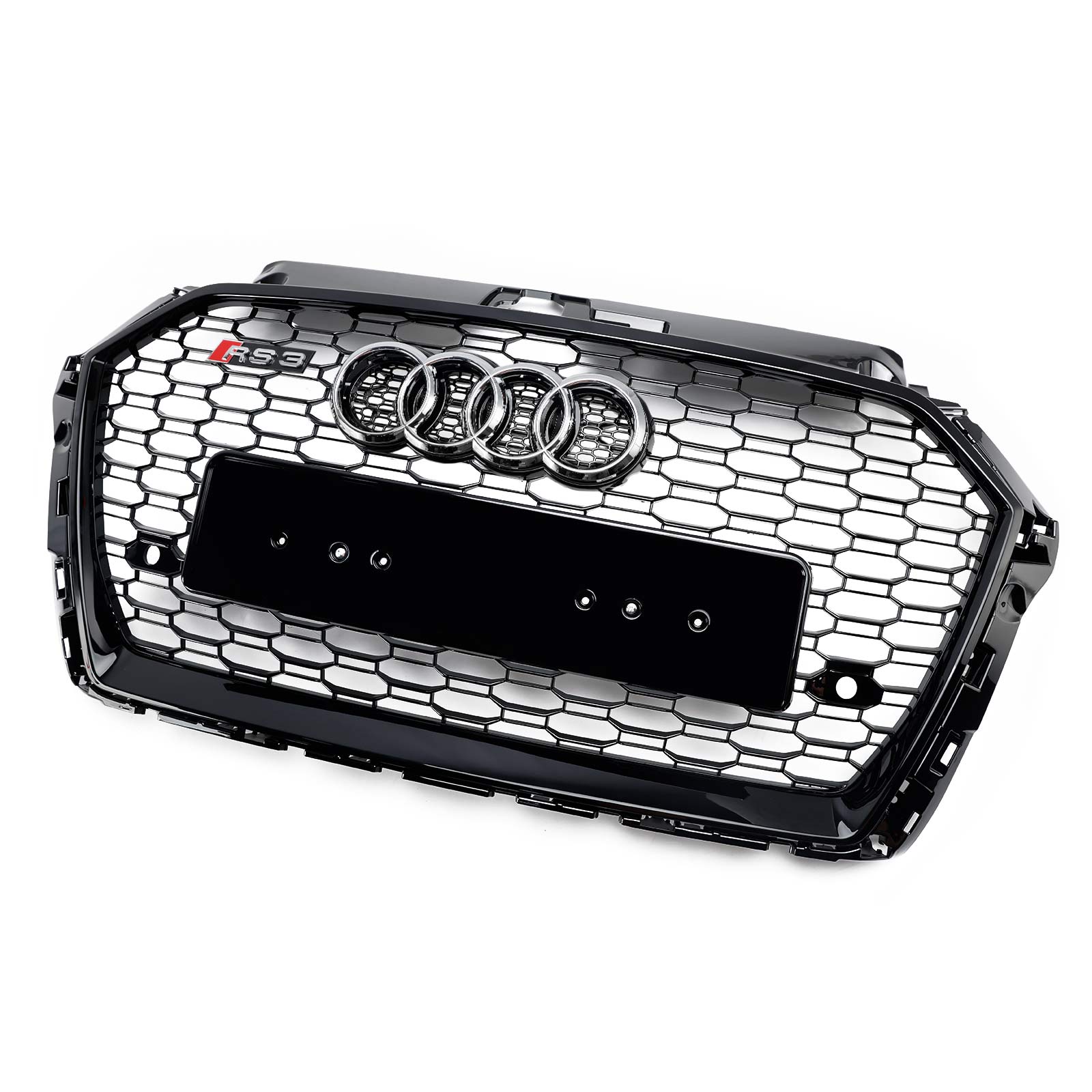 2017-2019 Audi A3 S3 8V RS3 Grille de pare-chocs avant en maille nid d'abeille Style RS3 noir