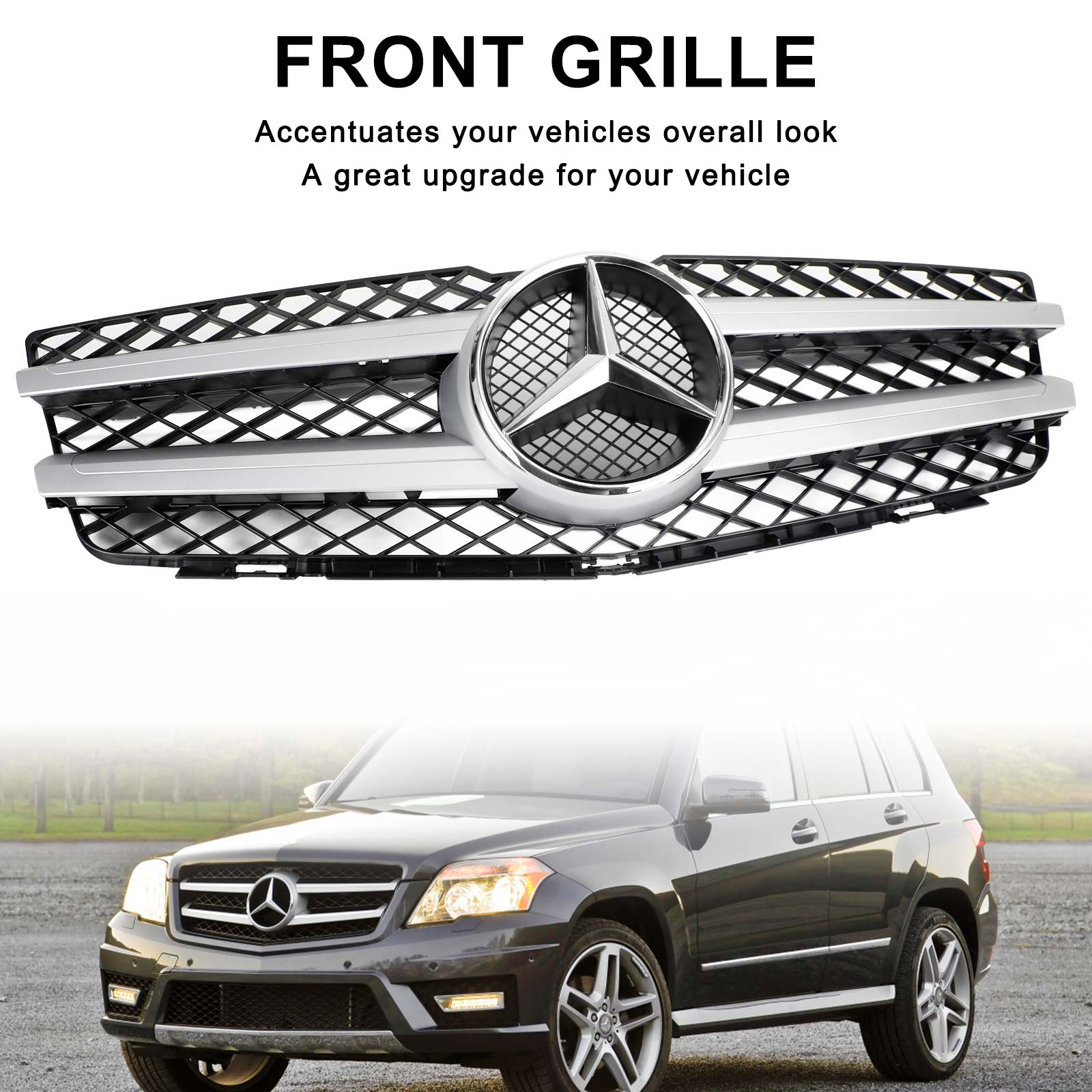 Front Hood Bumper Grill Grille Pour Mercedes Benz GLK X204 GLK350 2010-2012