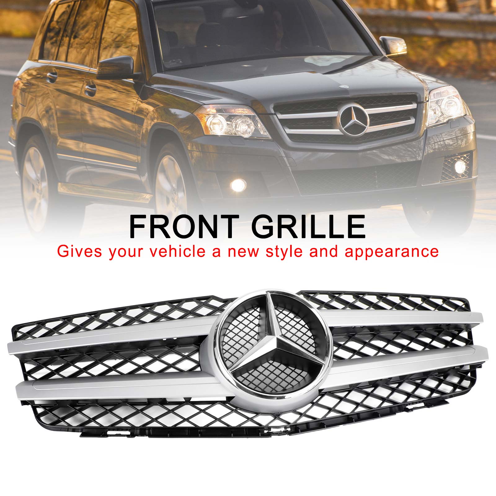 Griglia per paraurti anteriore per cofano anteriore per Mercedes Benz GLK X204 GLK350 2010-2012