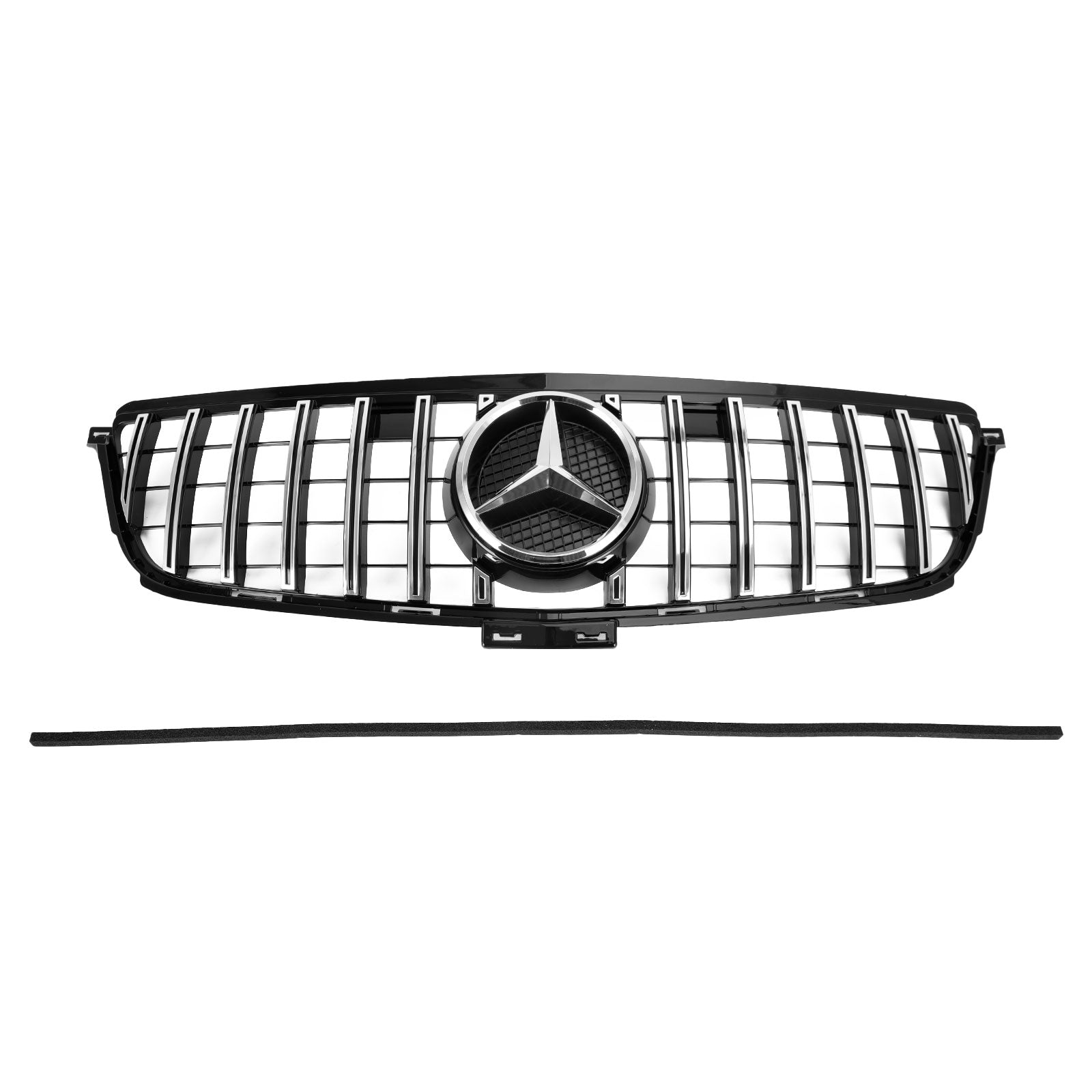 Calandre Avant Style AMG Chrome/Noir pour Mercedes Classe W166 ML (2012-2015) - ML300/320/350/400