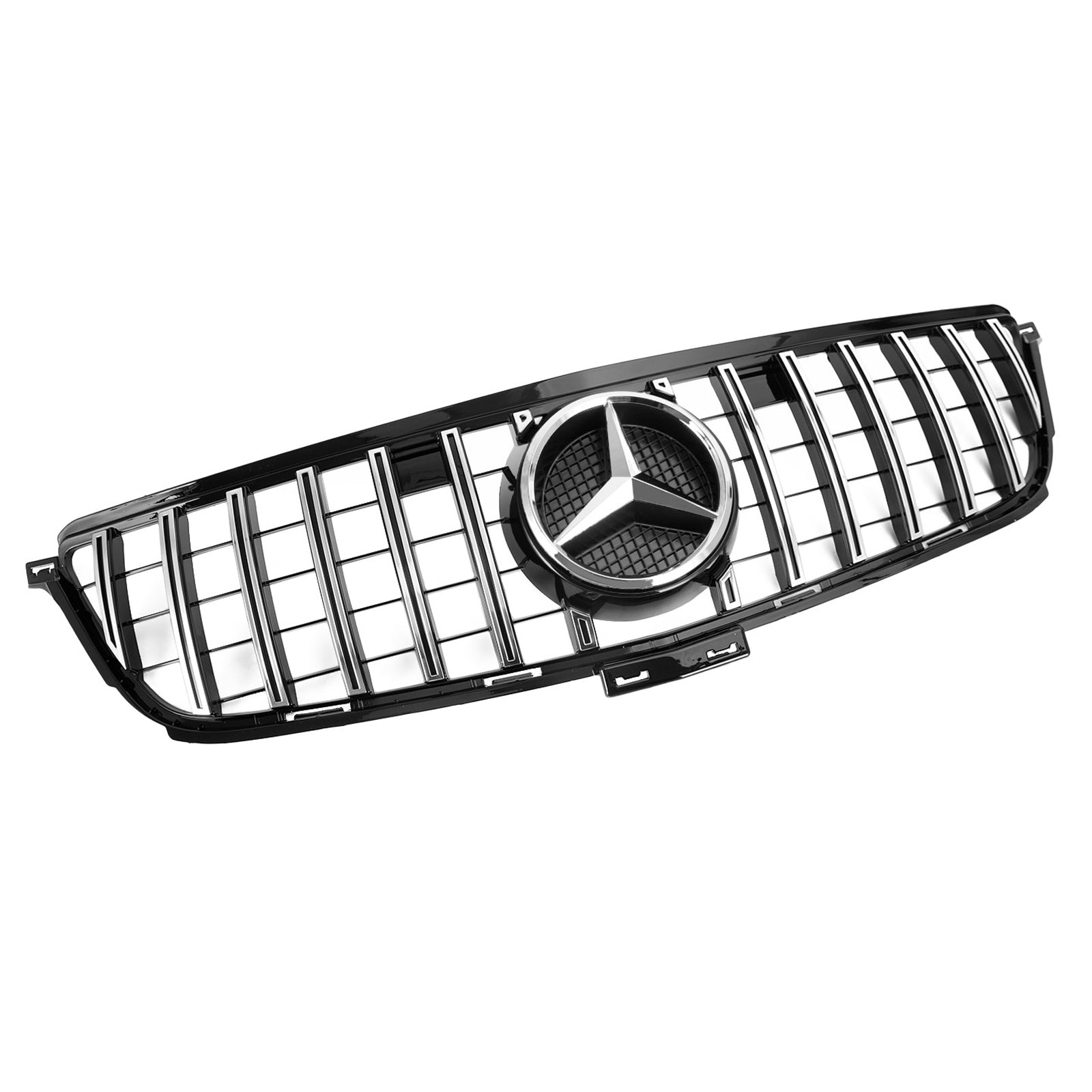 Calandre Avant Style AMG Chrome/Noir pour Mercedes Classe W166 ML (2012-2015) - ML300/320/350/400