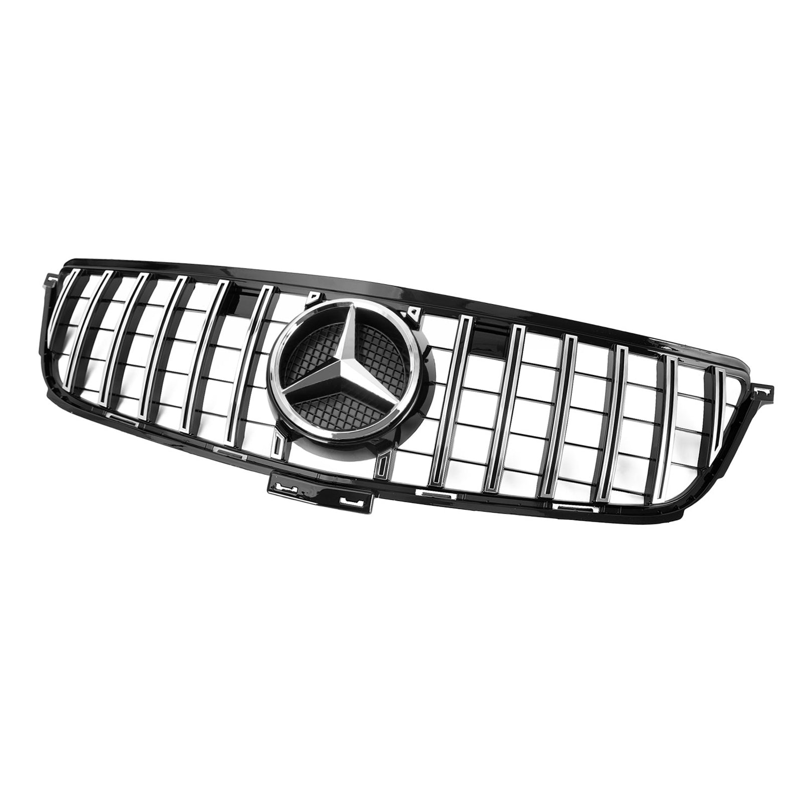 Calandre Avant Style AMG Chrome/Noir pour Mercedes Classe W166 ML (2012-2015) - ML300/320/350/400