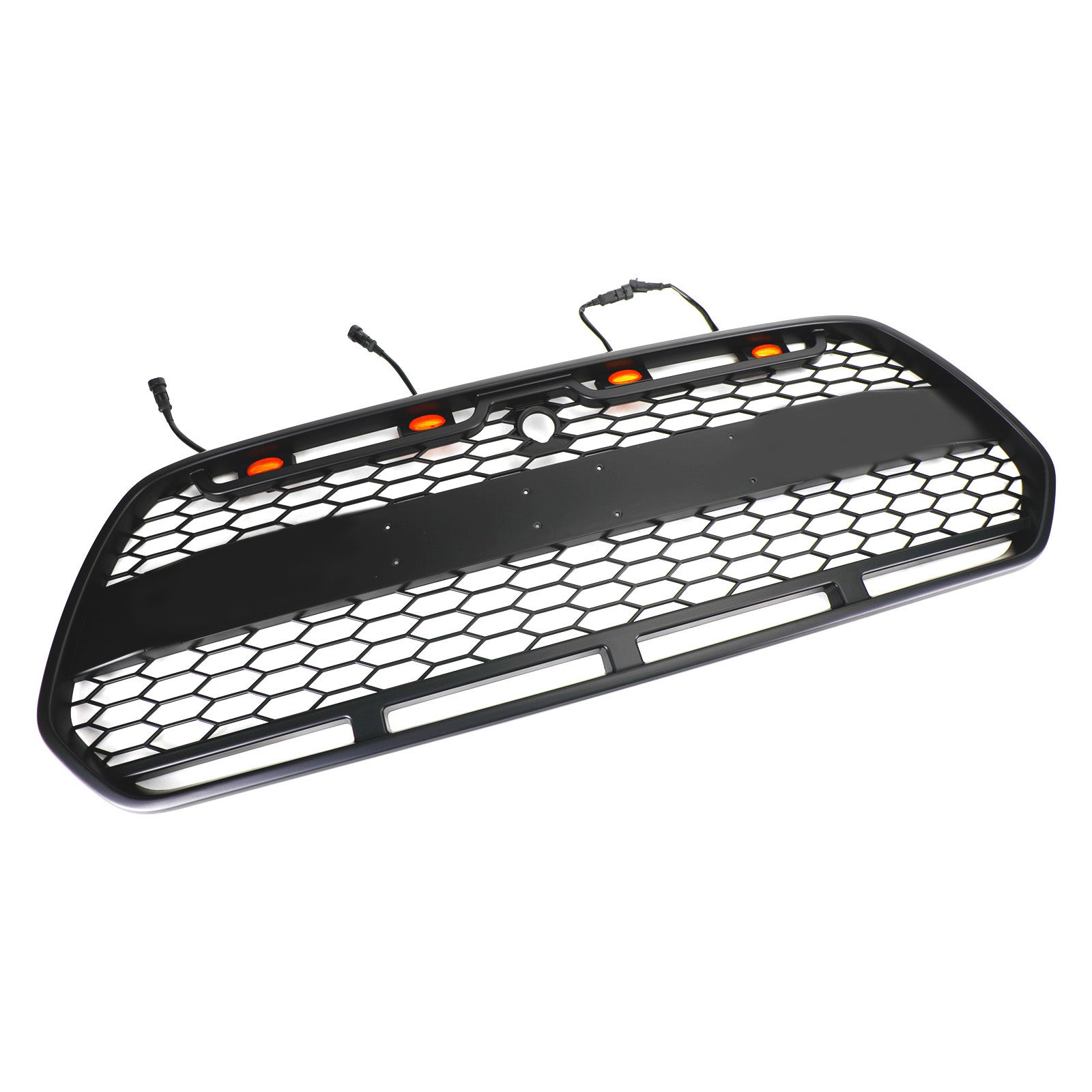 Matzwarte voorbumpergrille met LED voor Ford Transit MK8 2015-2018 Raptor