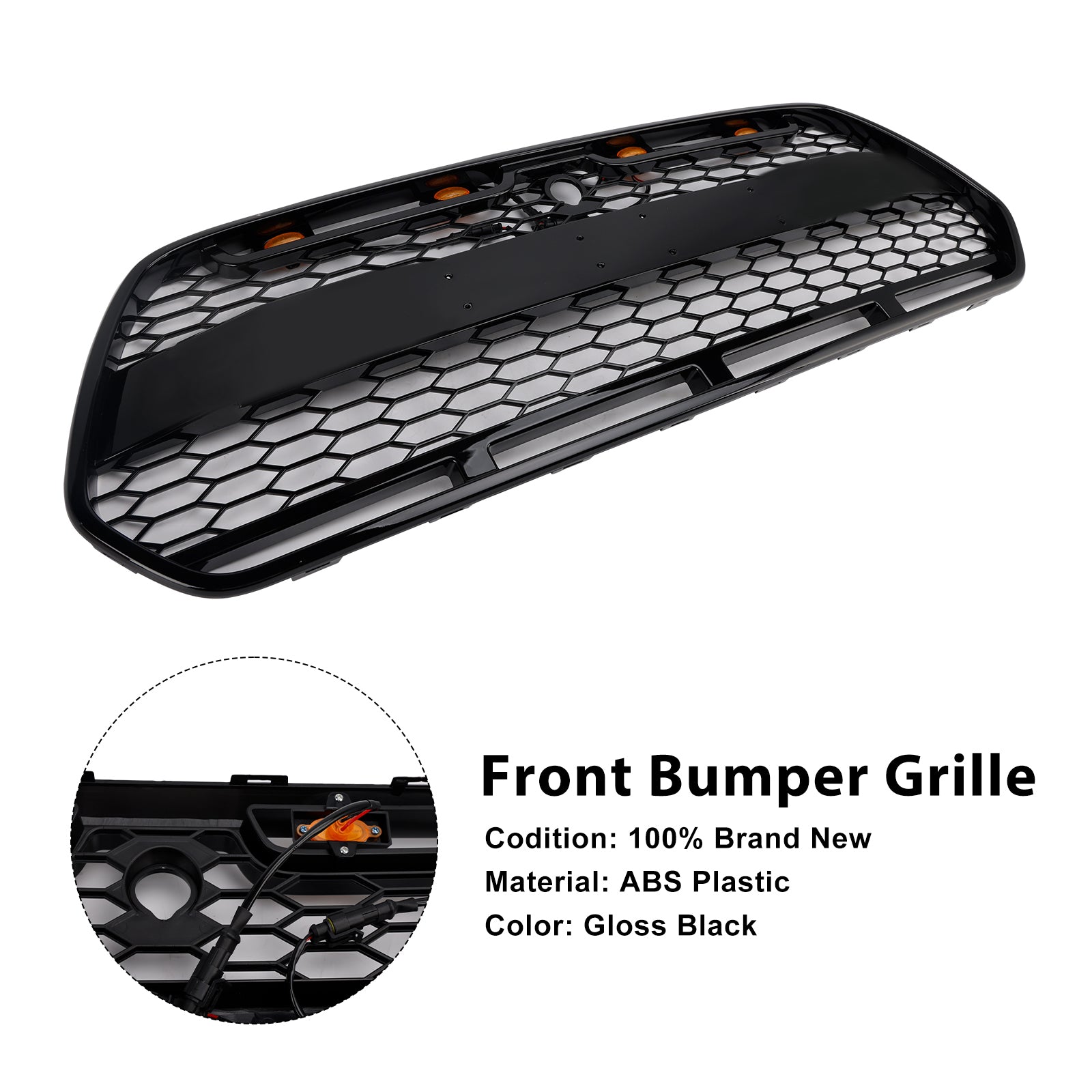 Grille de Bumper Black Front Shiny LED za Ford Transit MK8 Raptor 2015-2018