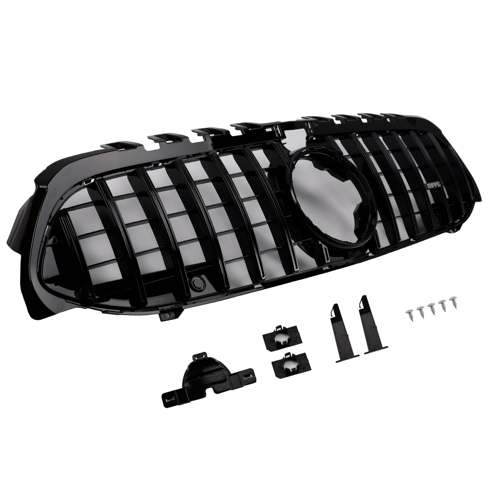 Czarny przedni grill zderzaka GT Style dla Mercedesa Benz Klasy A W177 2019-2023