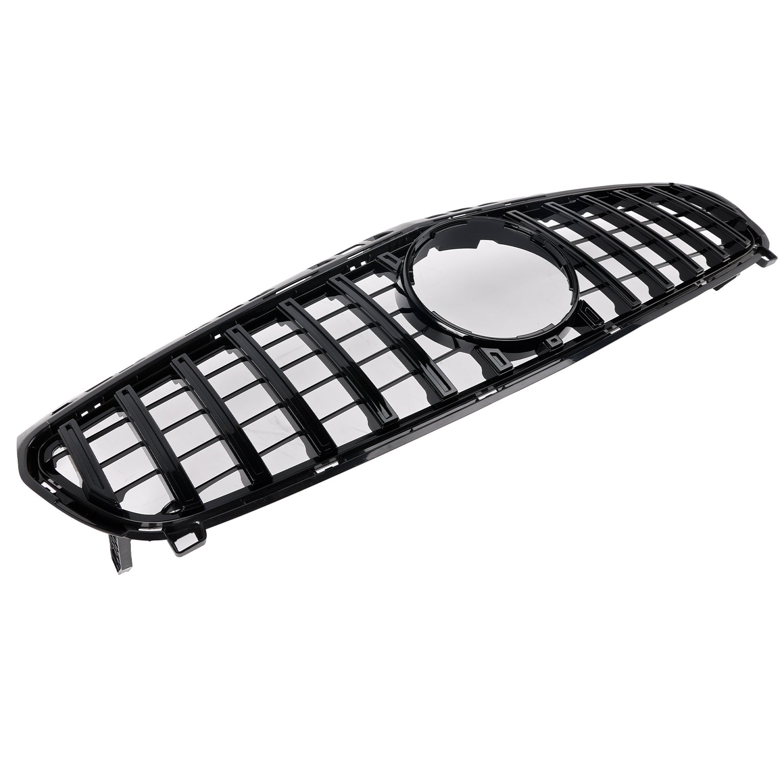 Glanzend zwarte grille voor de voorbumper van de Mercedes-Benz A-klasse. W176 2013-2015