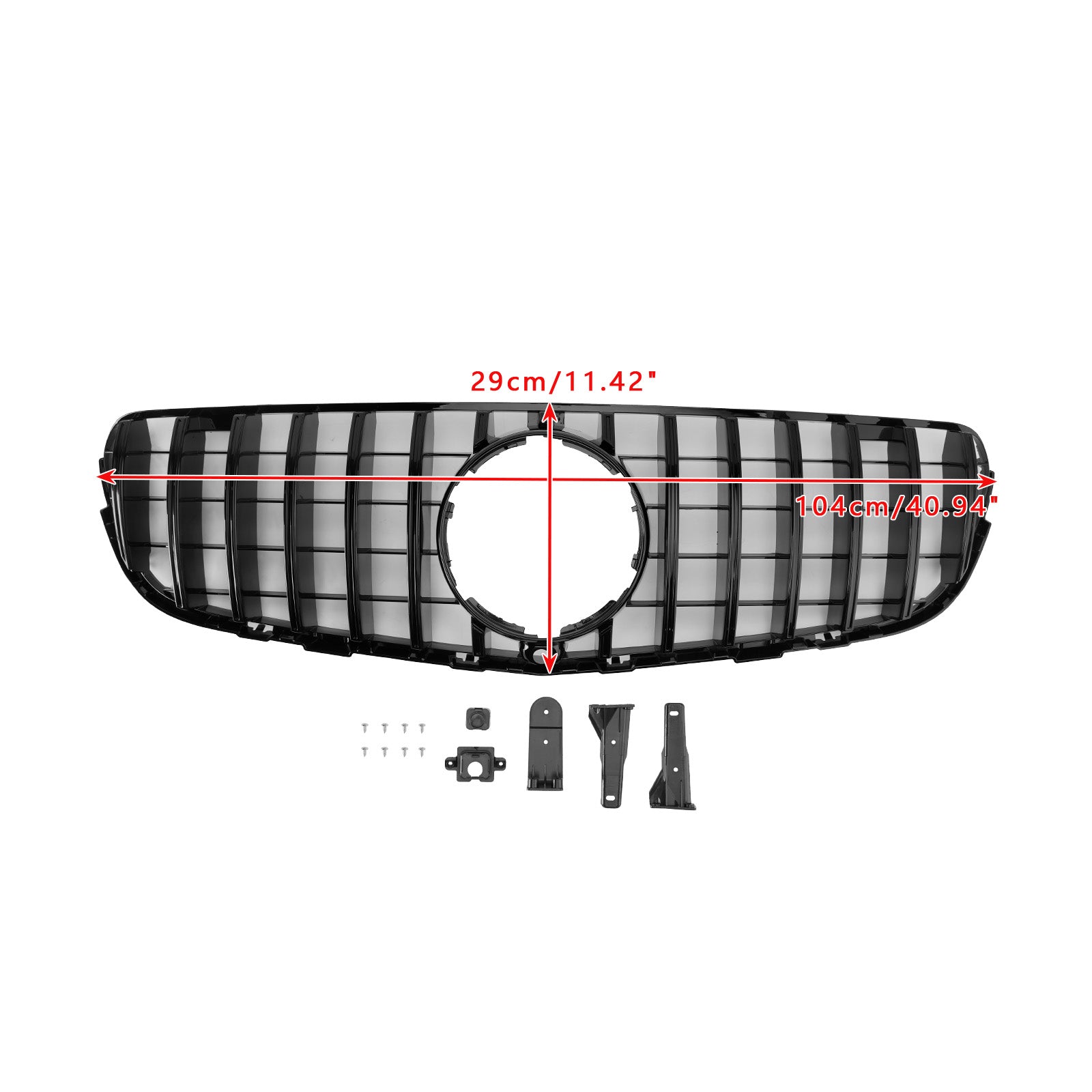 Grille de pare-chocs avant noire brillante pour Mercedes Benz GLC X253 C253 2015-2019