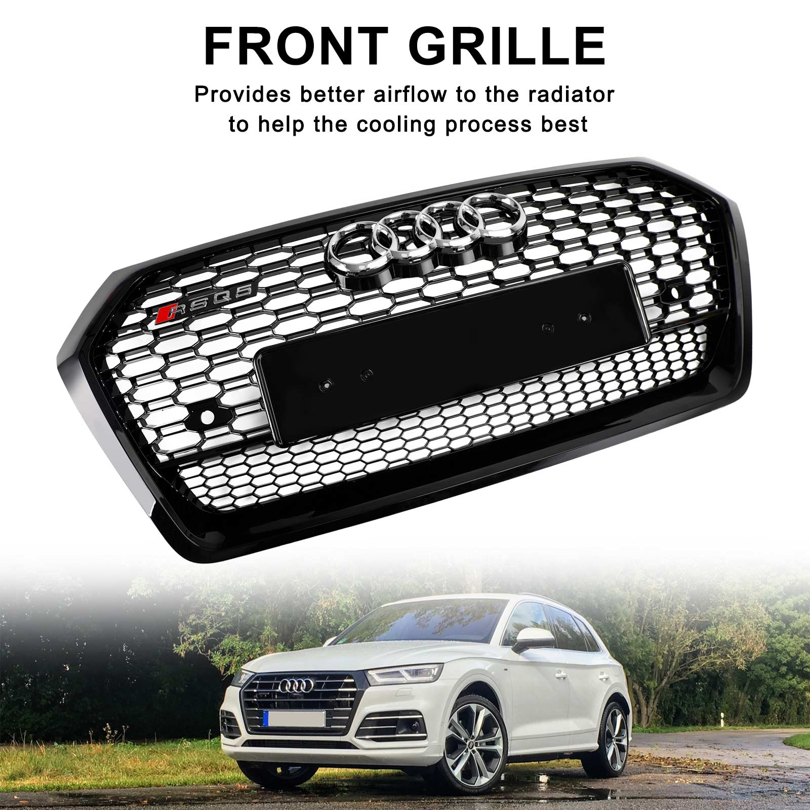 Audi Q5 SQ5 2018-2020 Grille avant style nid d'abeille RSQ5