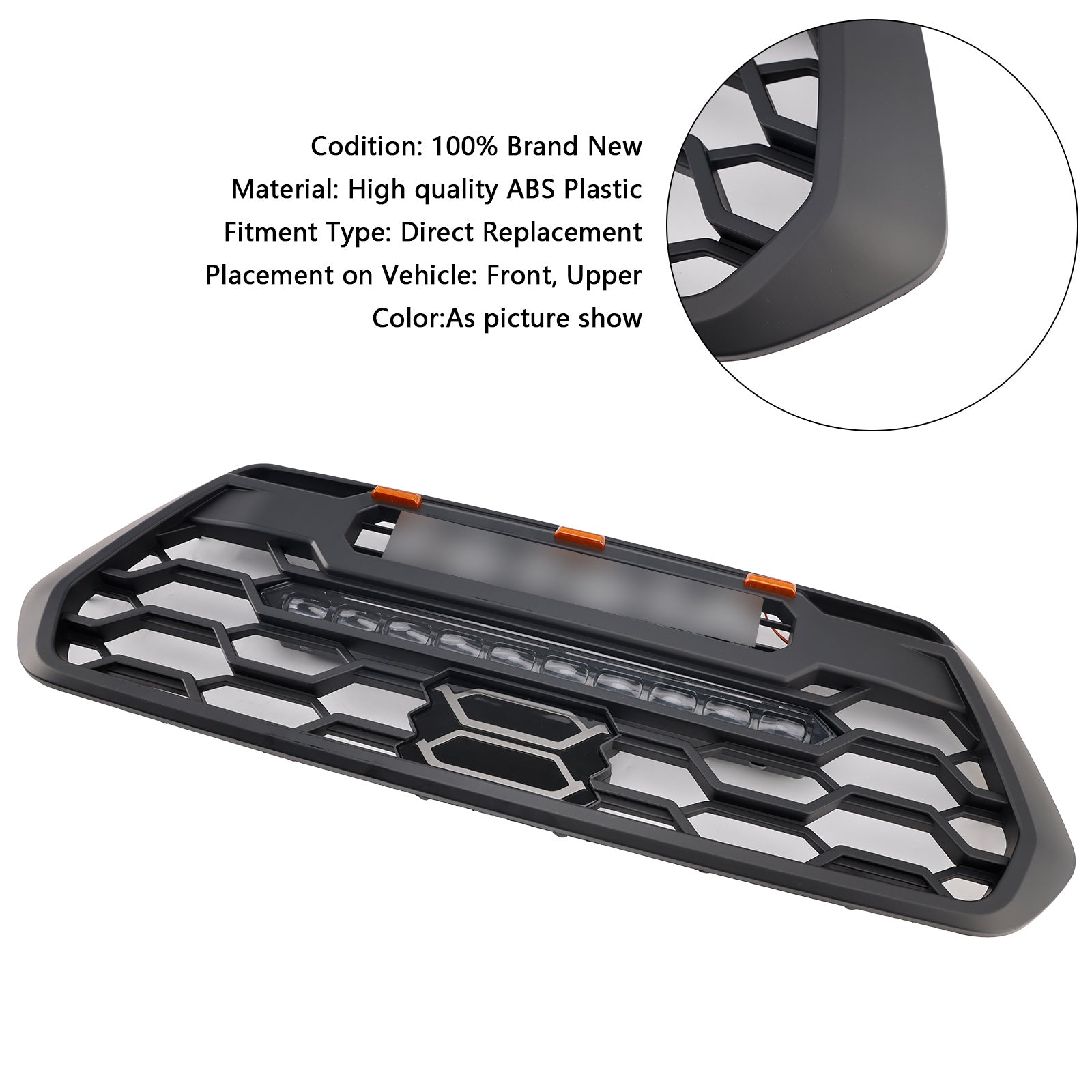 Gate del paraurti dell'illuminazione anteriore per illuminazione a LED per Toyota Tacoma 2016-2023
