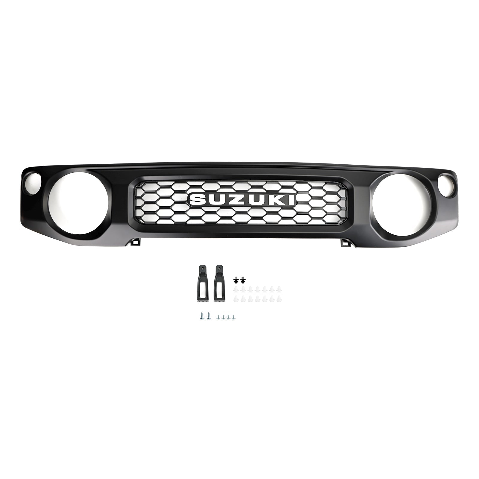 Grille de Pare-Chocs Avant en Nid d'Abeille Noire pour Suzuki Jimny JB74 2019-2023