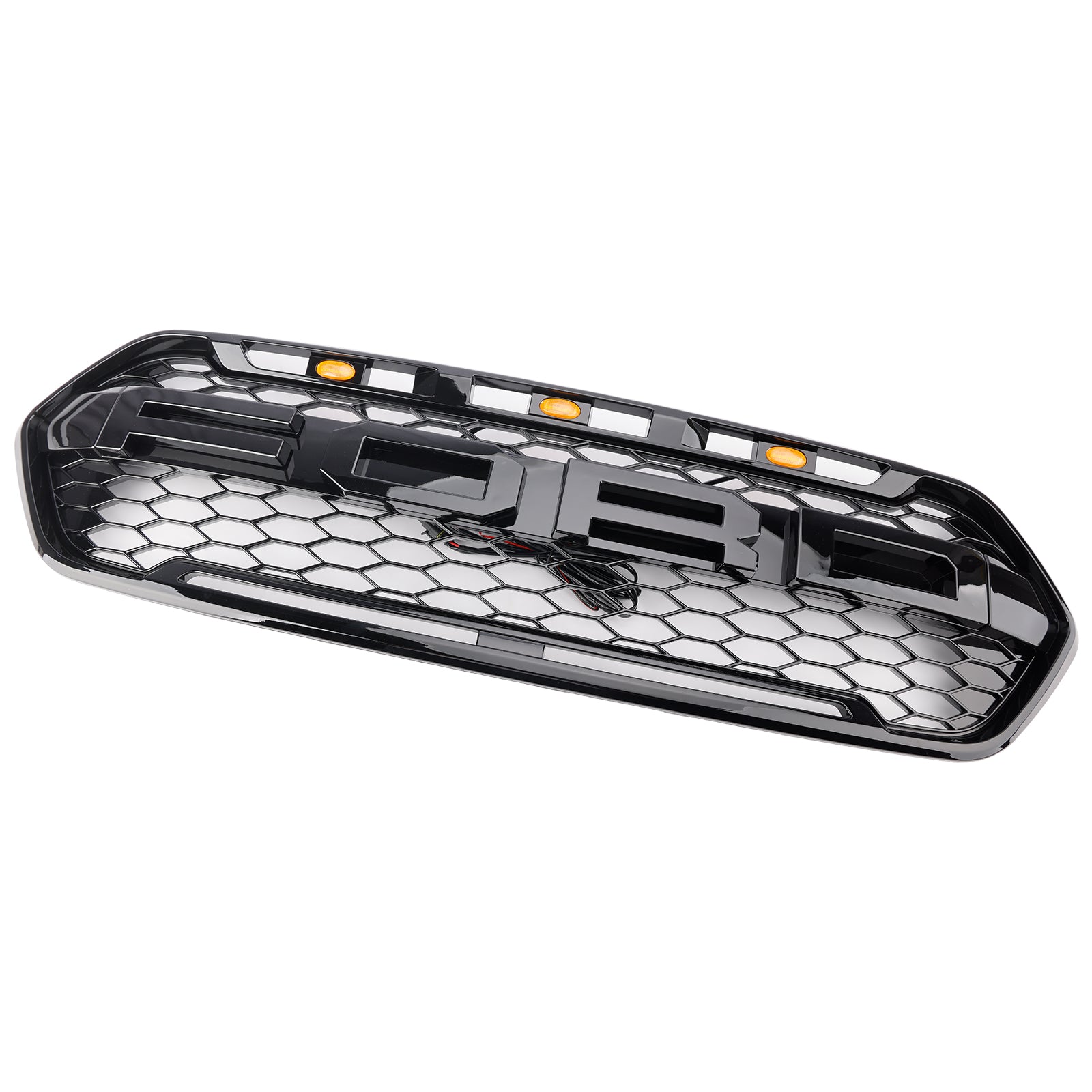 2018-2023 Ford Transit Custom Trail met 3LED zwarte Raptor-stijl voorbumpergrille