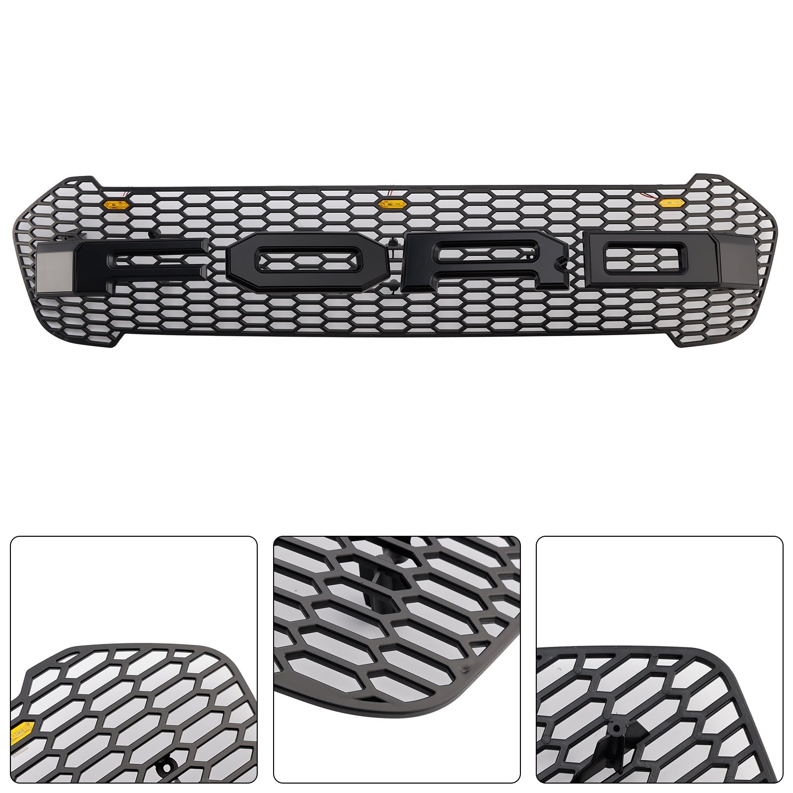 Grille de Bumper Front Style Raptor to LED para Ford Ranger T8 2019-2023