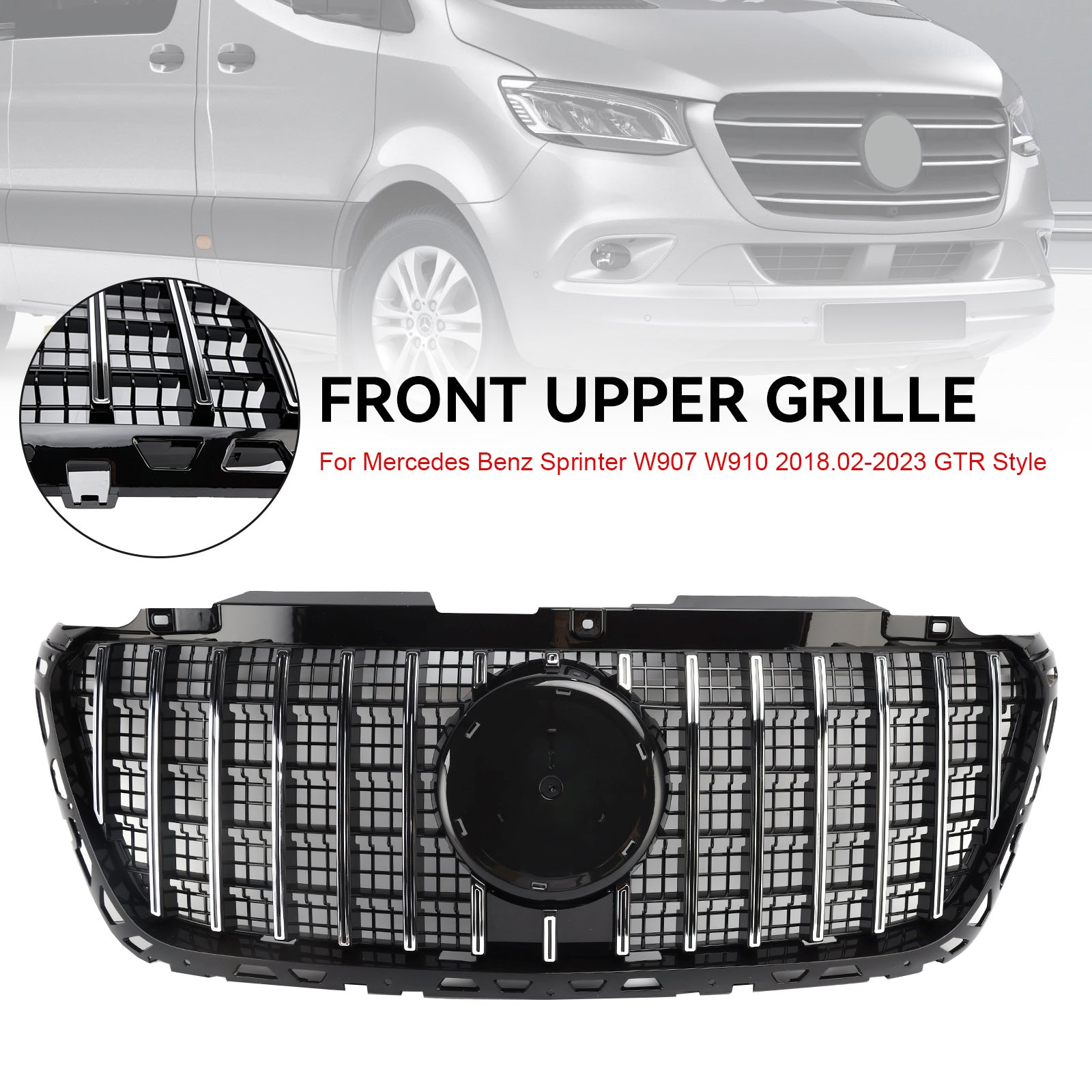 Voorbumpergrille in Mercedes Sprinter-stijl W907  W910 GT 2018