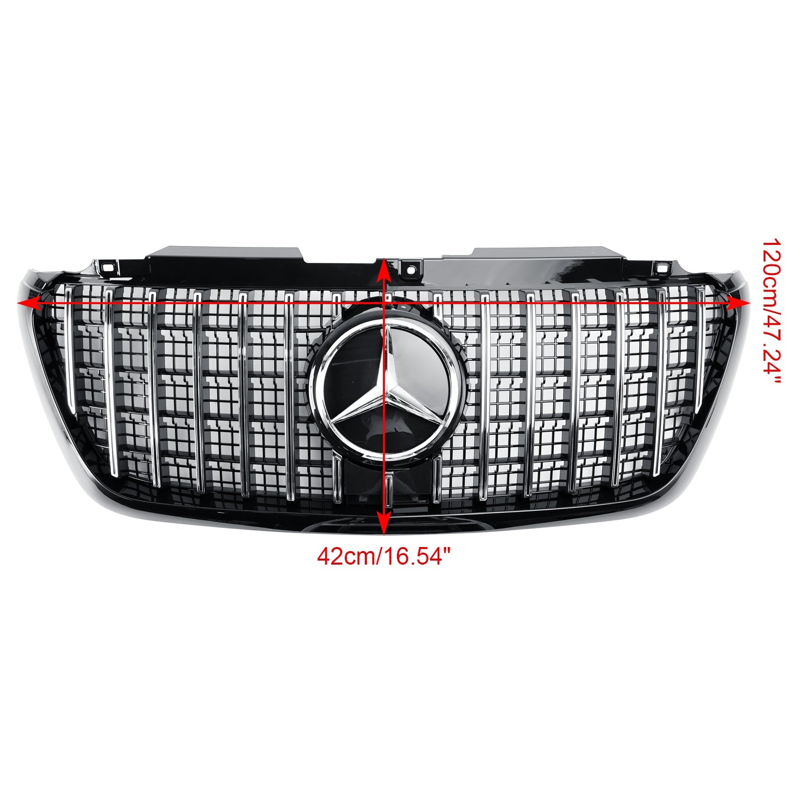 Grille de calandre de pare-chocs avant de style Mercedes Sprinter W907 W910 GT 2018-2023