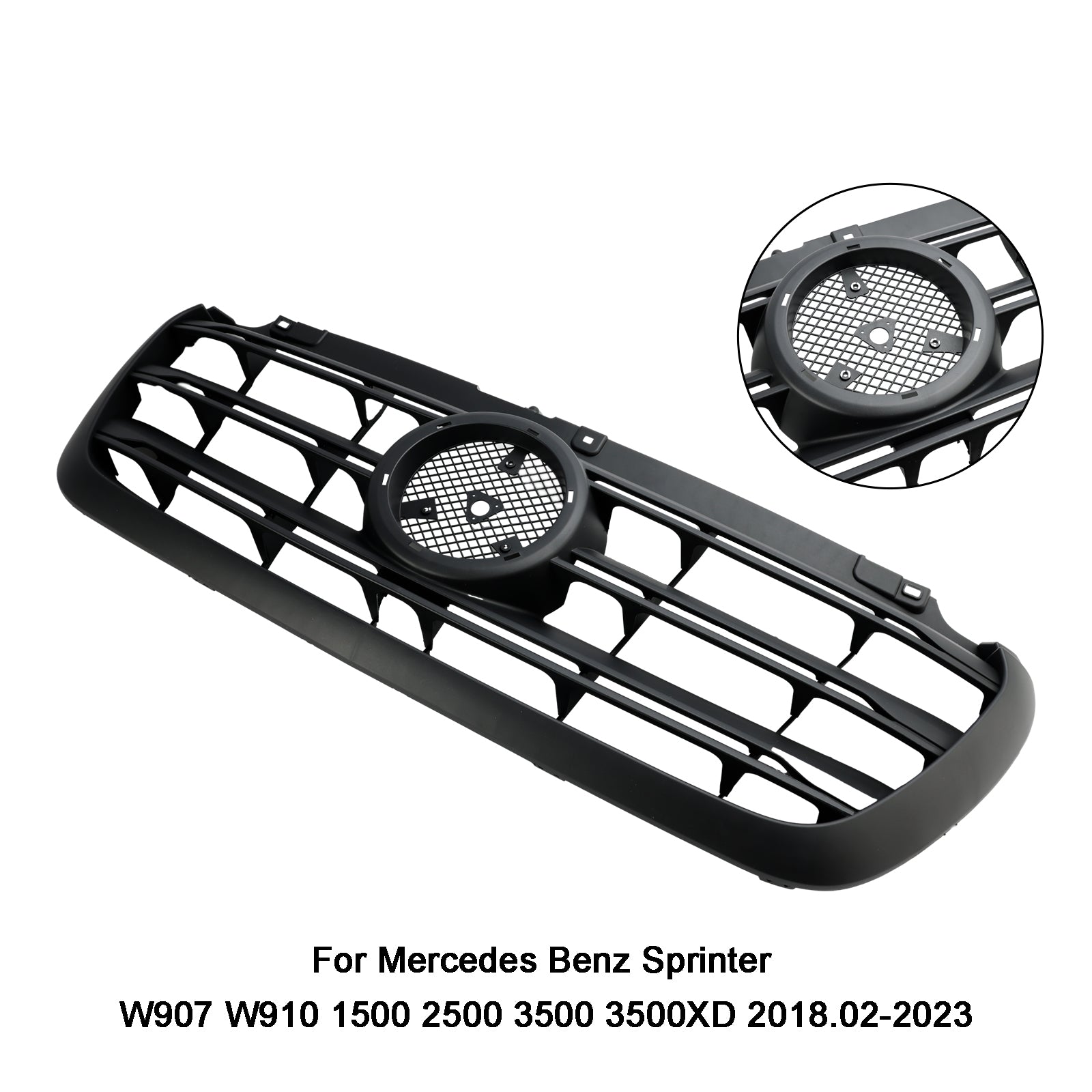 Grille de pare-chocs avant Mercedes Benz Sprinter W907 W910 1500 2500 3500 3500XD 2018.02-2023