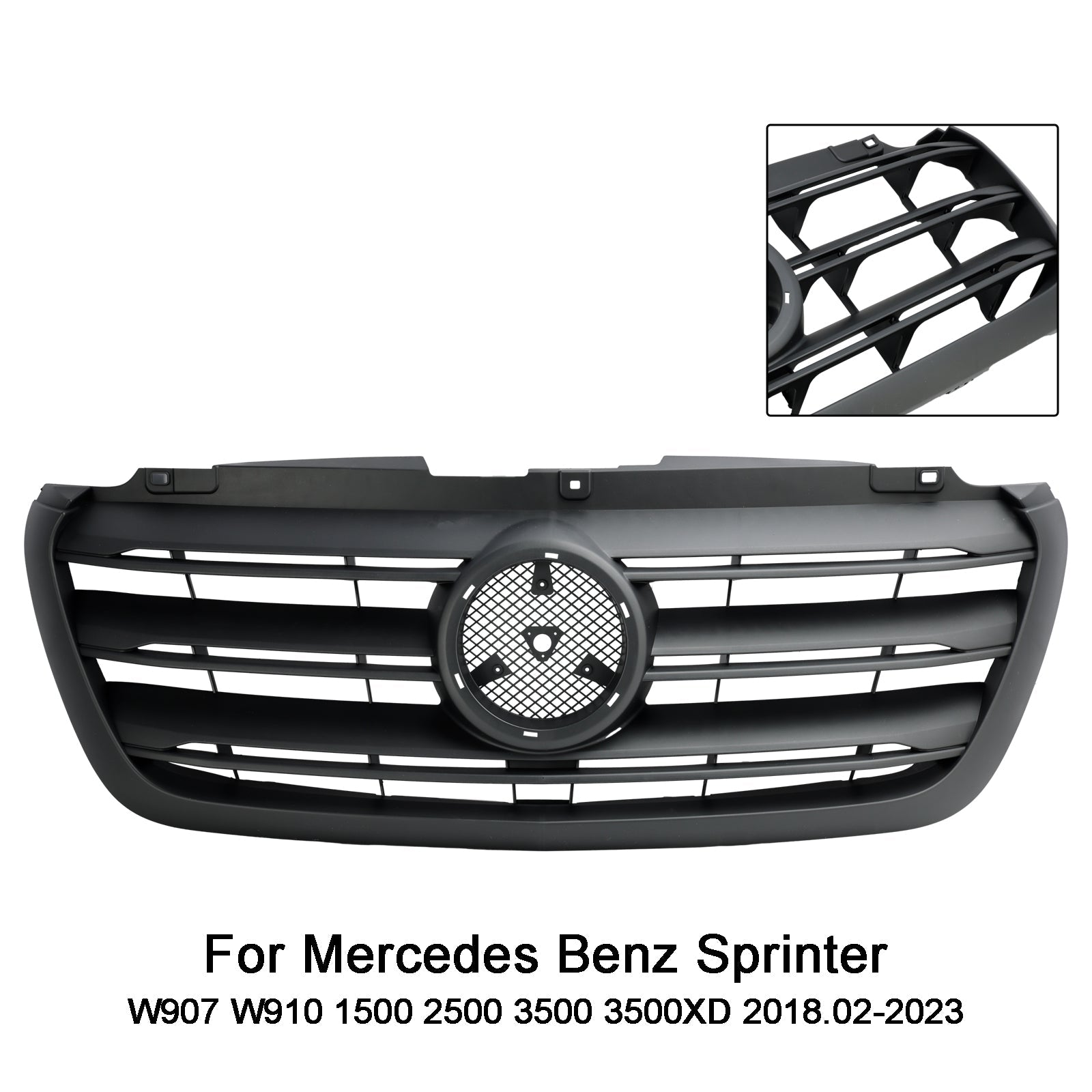 Grille de pare-chocs avant Mercedes Benz Sprinter W907 W910 1500 2500 3500 3500XD 2018.02-2023